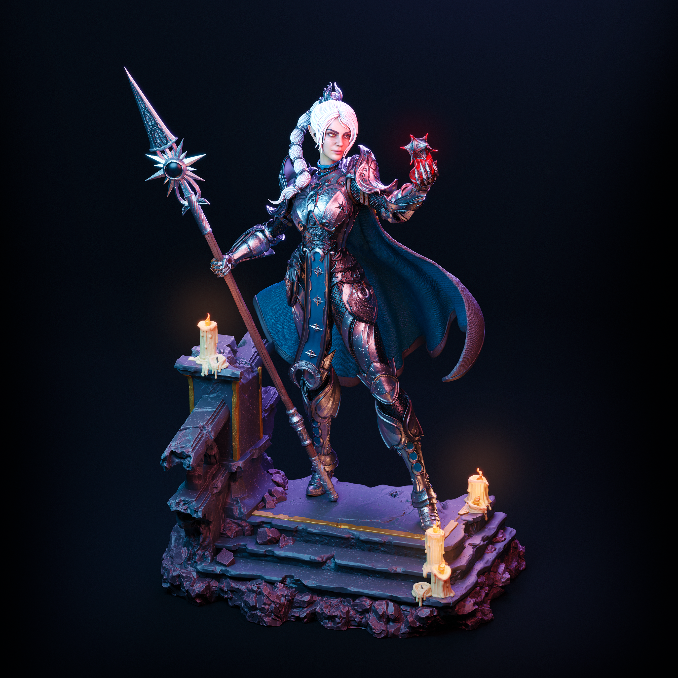 The Daughter of Shar | Maximum Detailed 12K 3D printed figure