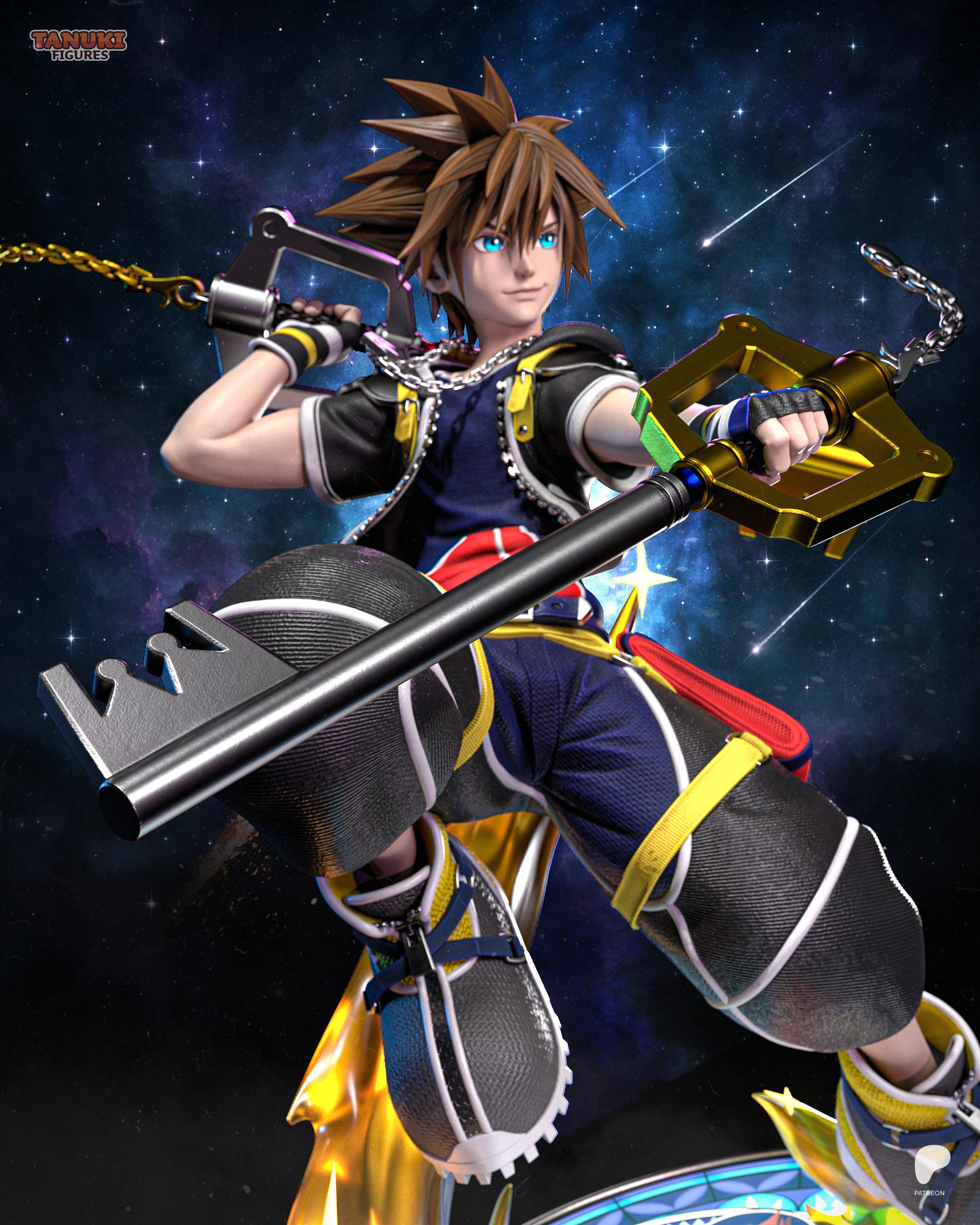 The Keyblade Wielder | Maximum Detailed 12K 3D printed figure