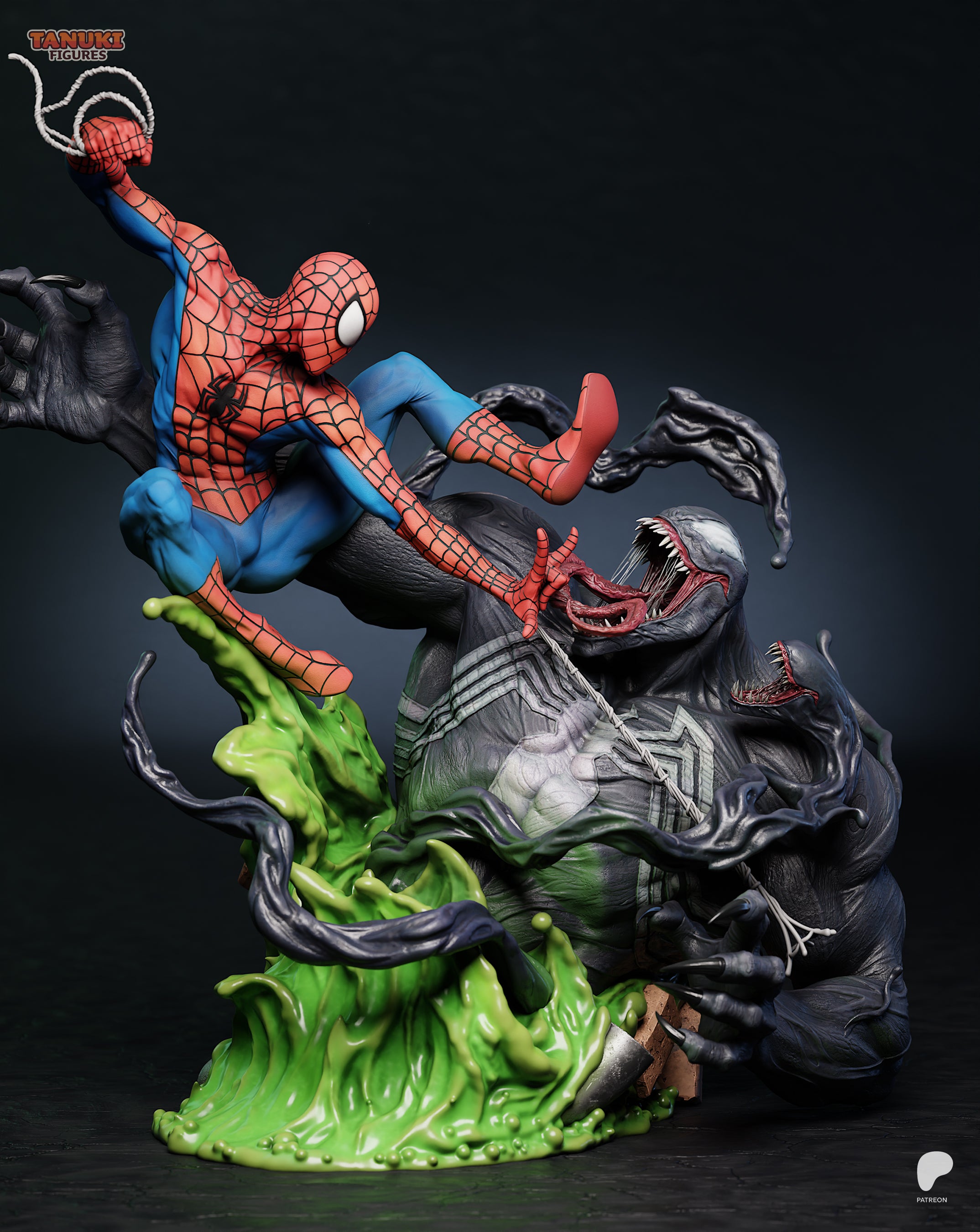 Webs and Shadows | Maximum Detailed 12K 3D printed figure