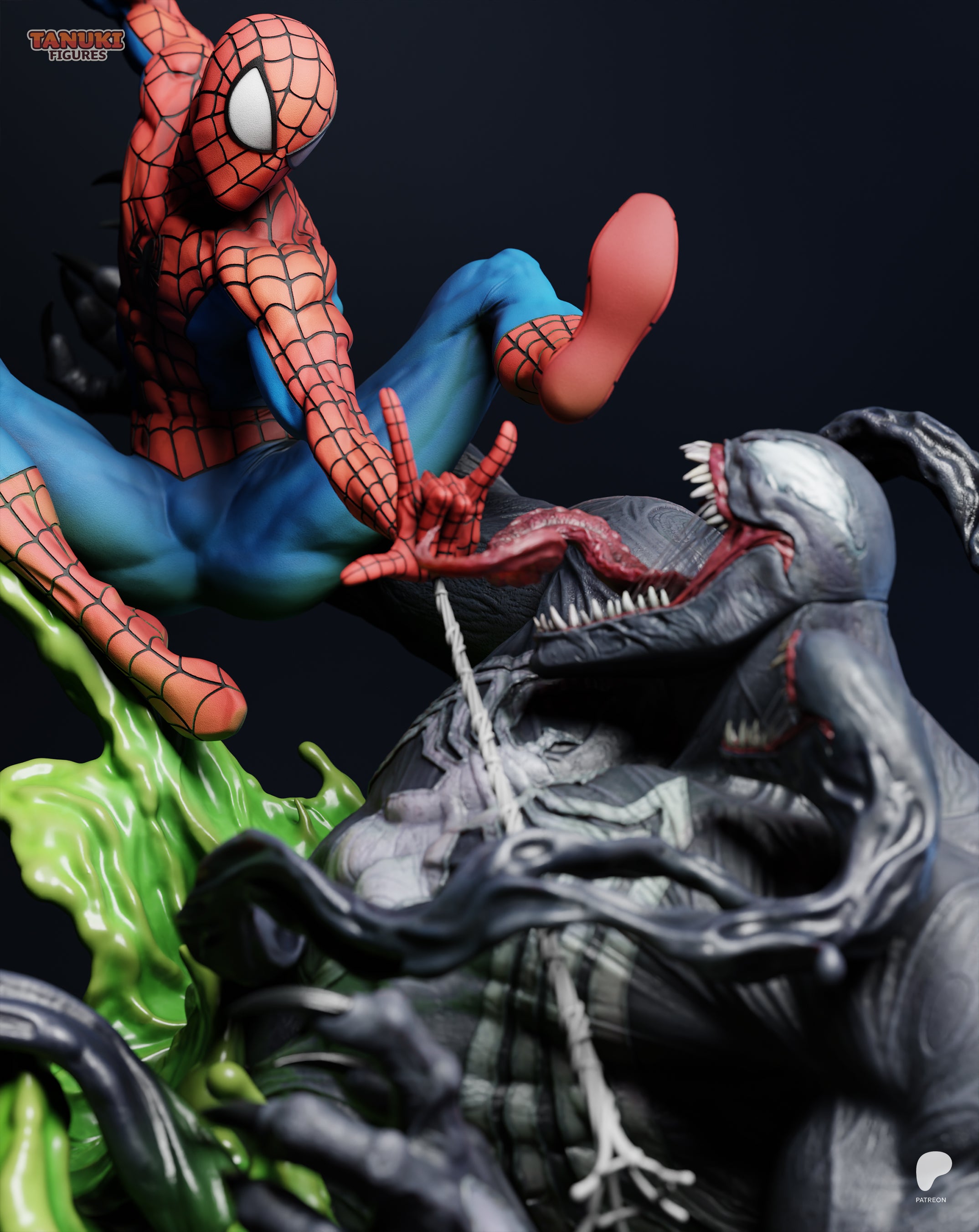 Webs and Shadows | Maximum Detailed 12K 3D printed figure
