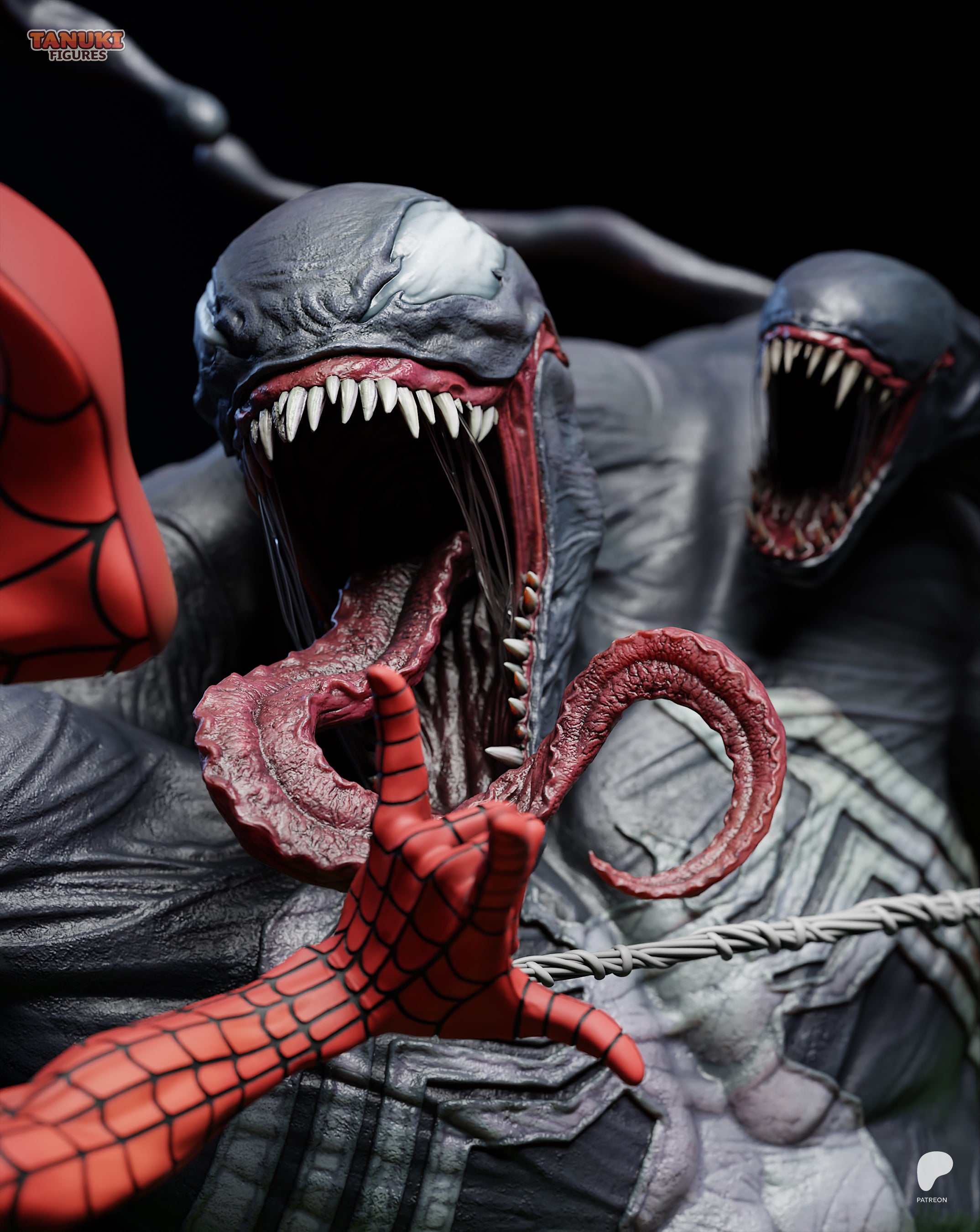 Webs and Shadows | Maximum Detailed 12K 3D printed figure