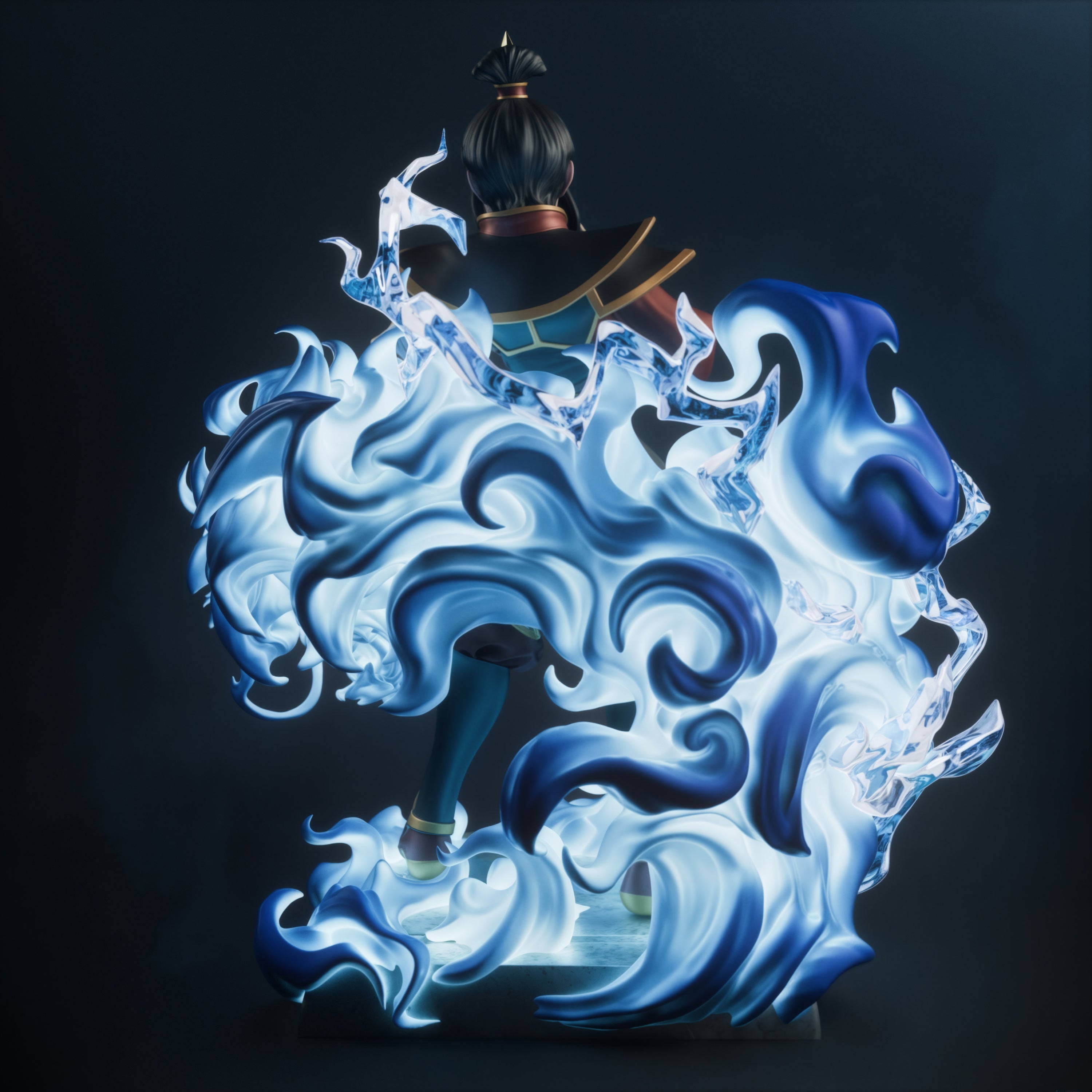 The Blue Flame Princess | Maximum Detailed 12K 3D printed figure