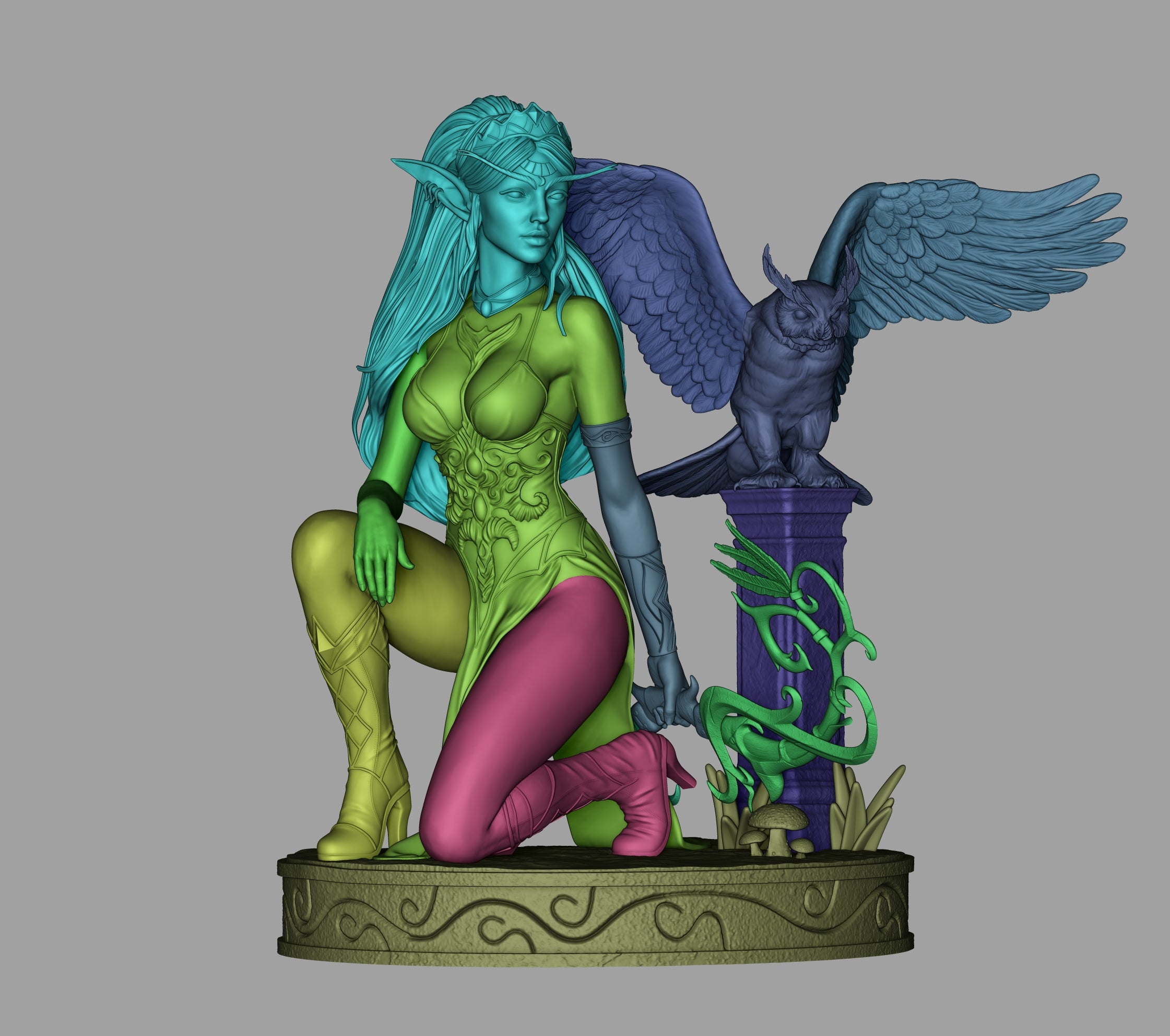The High Priestess | Maximum Detailed 12K 3D printed figure