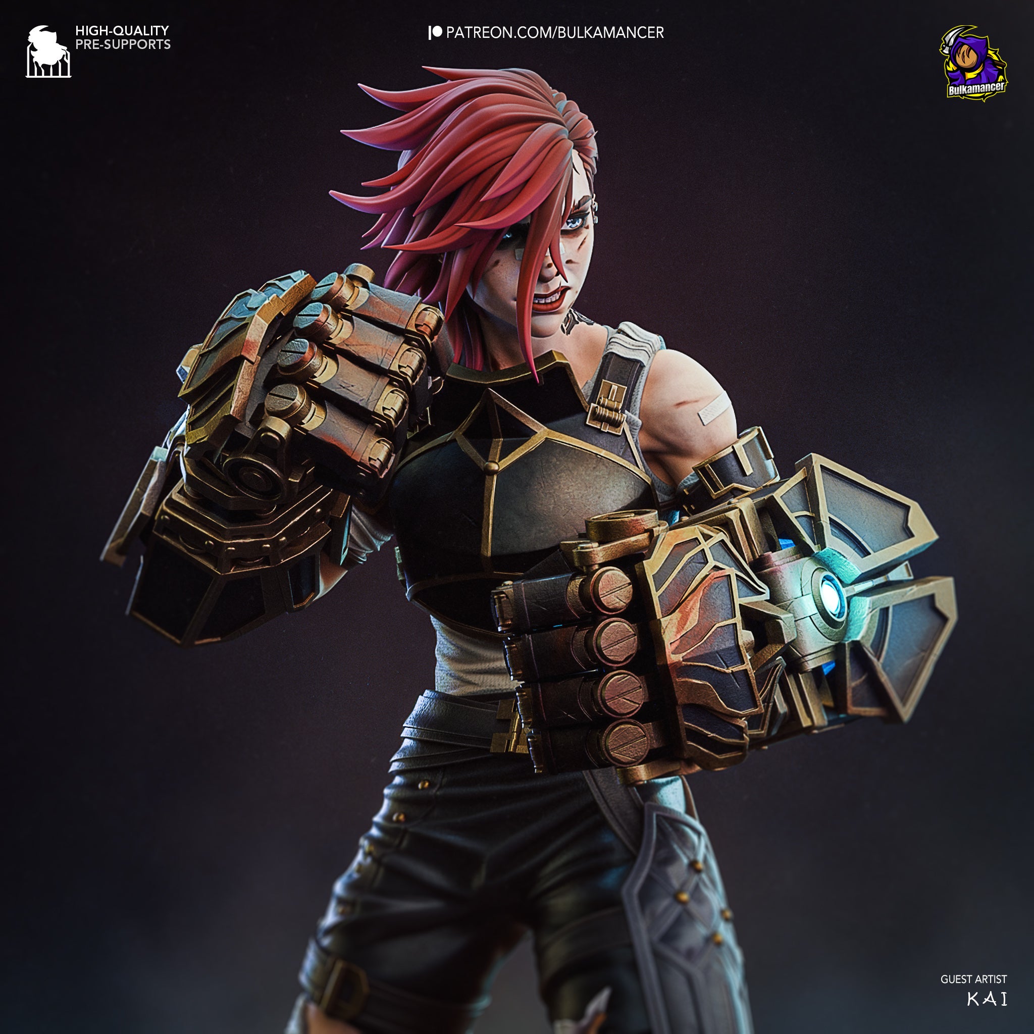 The Brawling Sister | Maximum Detailed 12K 3D printed figure