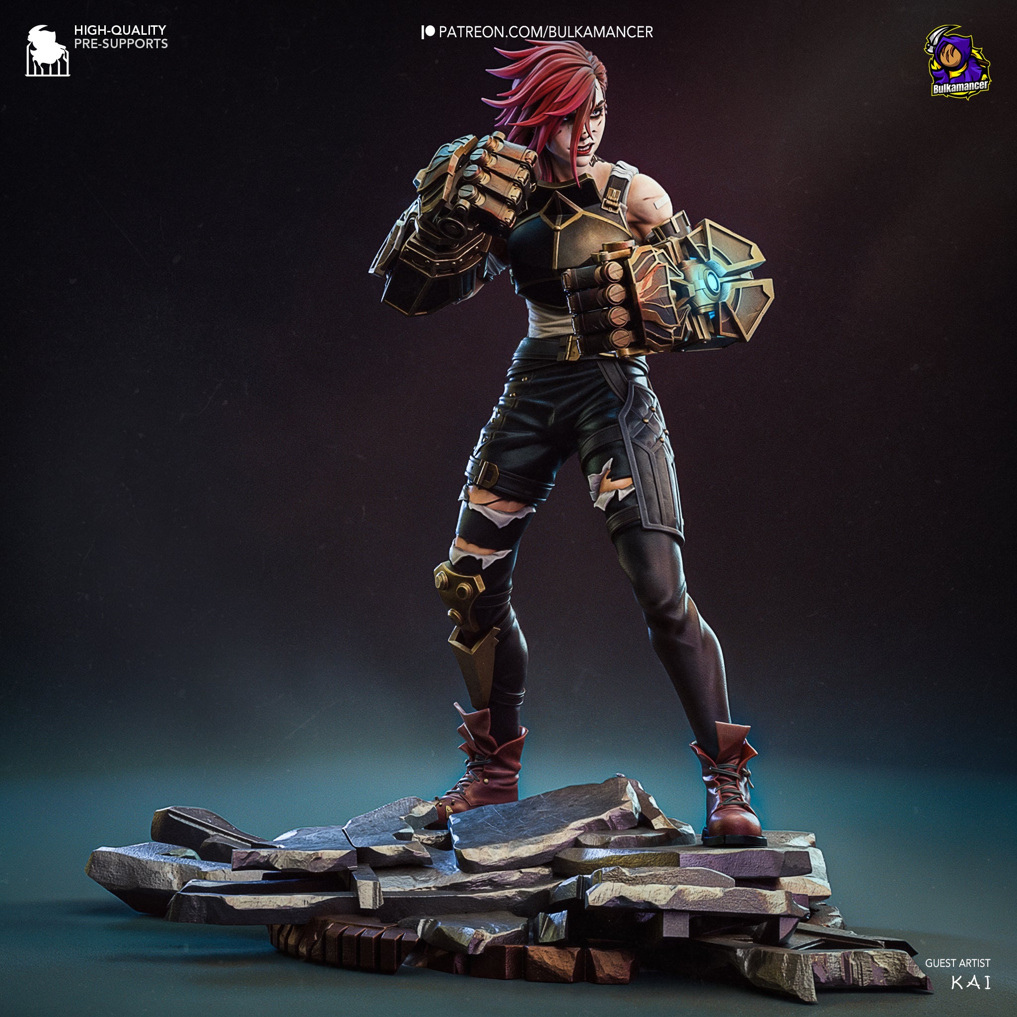 The Brawling Sister | Maximum Detailed 12K 3D printed figure
