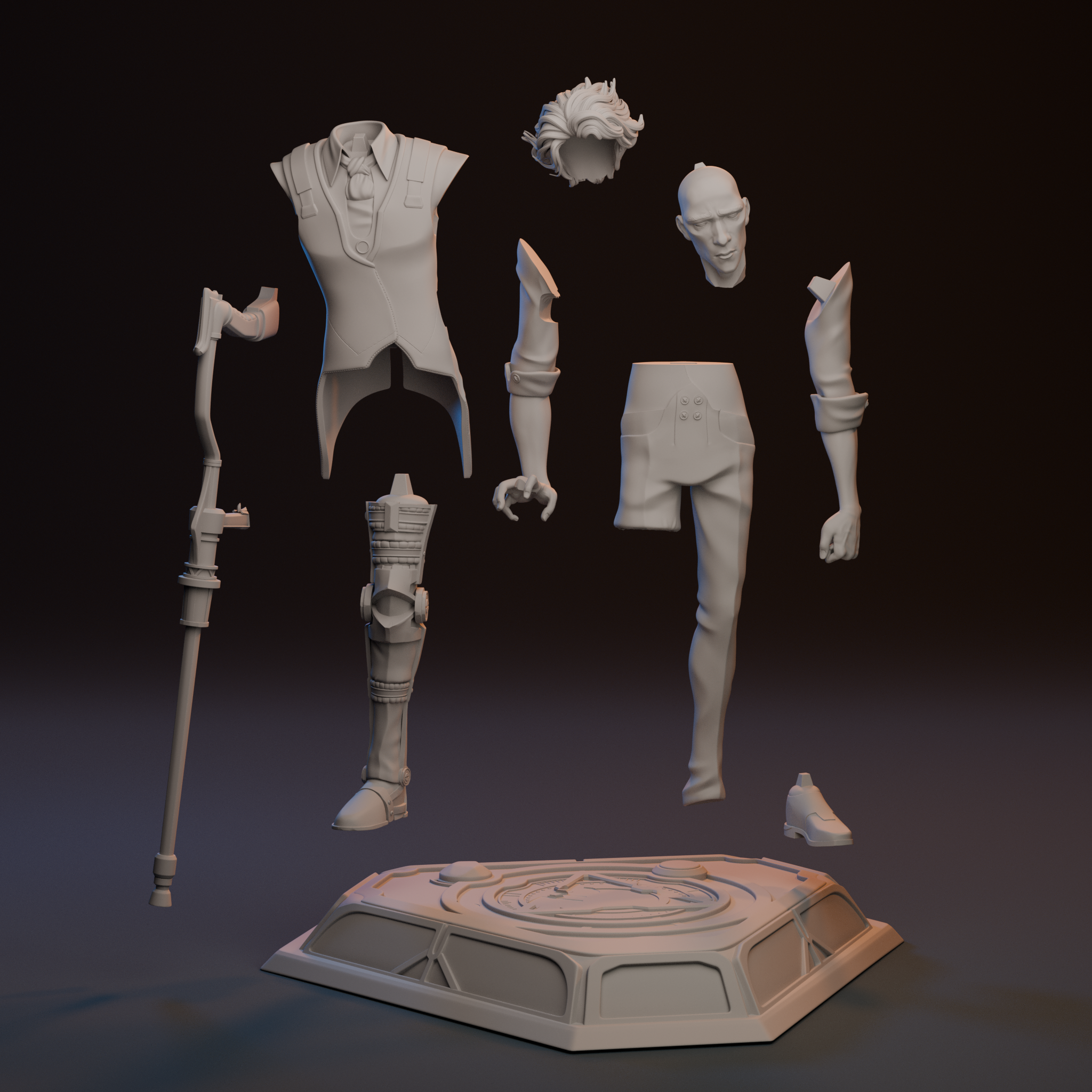 The Broken Dreamer | Maximum Detailed 12K 3D printed figure