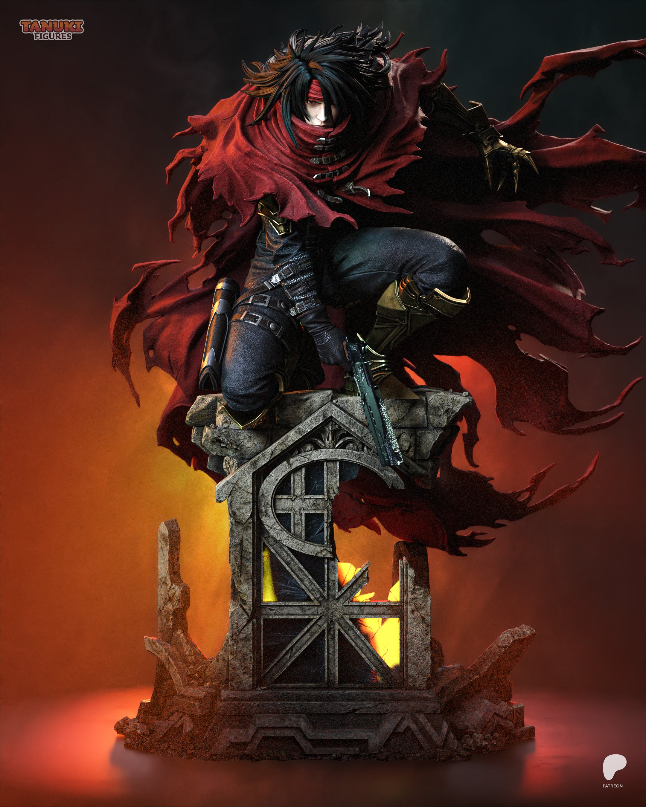 Crimson Gunslinger Statue