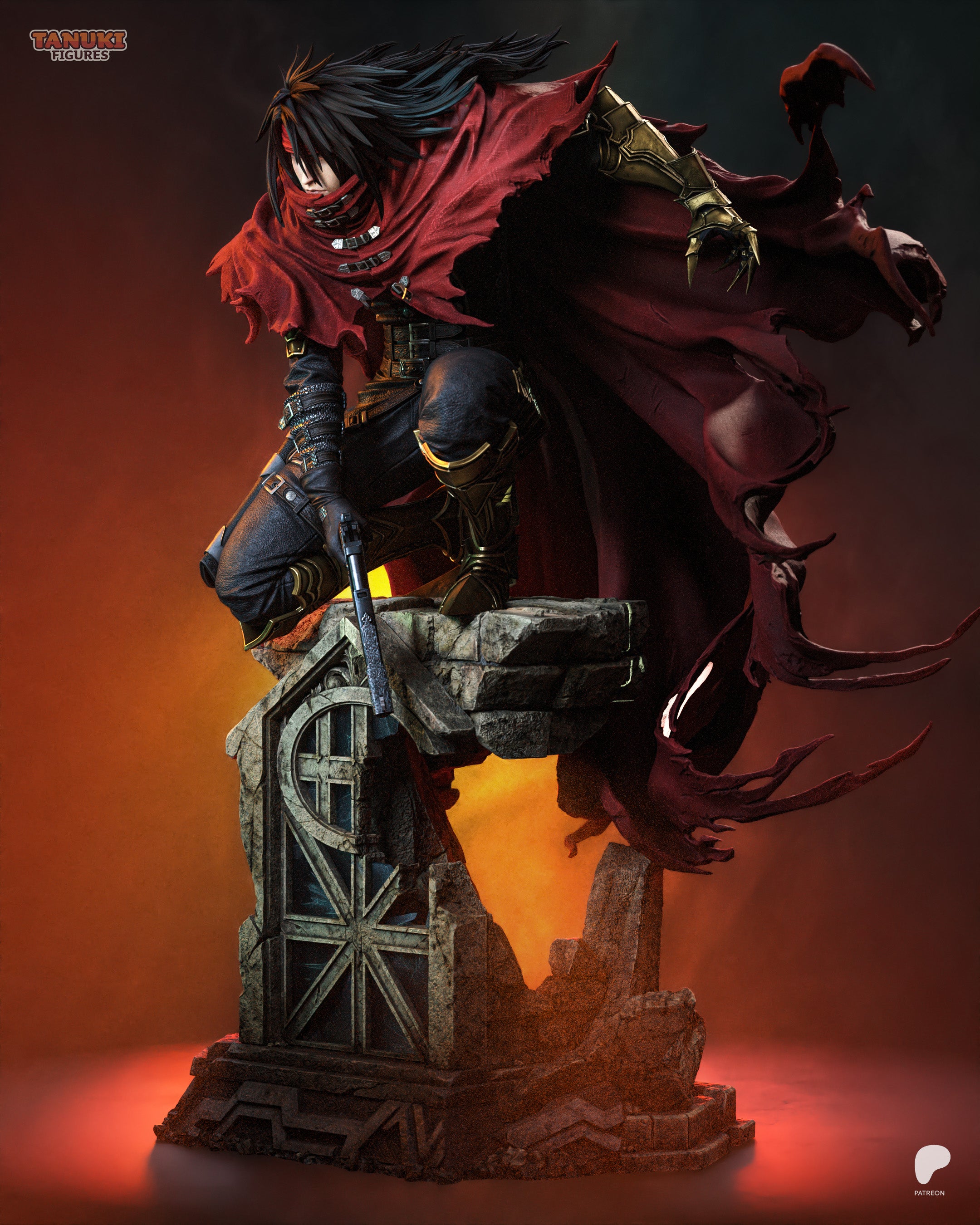Crimson Gunslinger Statue