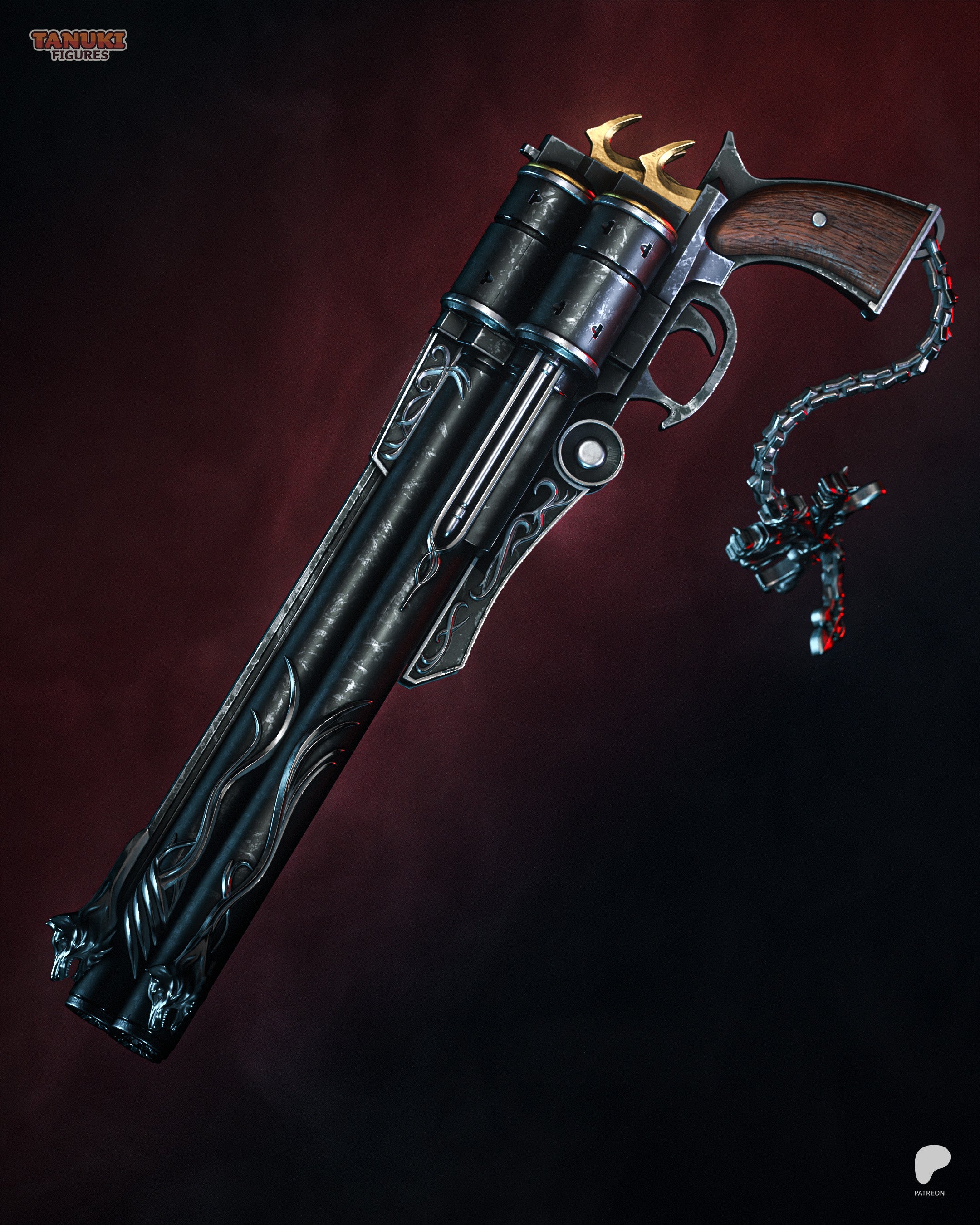 Crimson Gunslinger Statue
