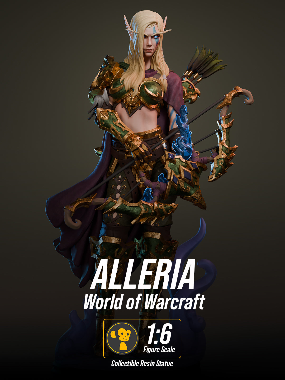 High Elf Huntress | Maximum Detailed 12K 3D printed figure