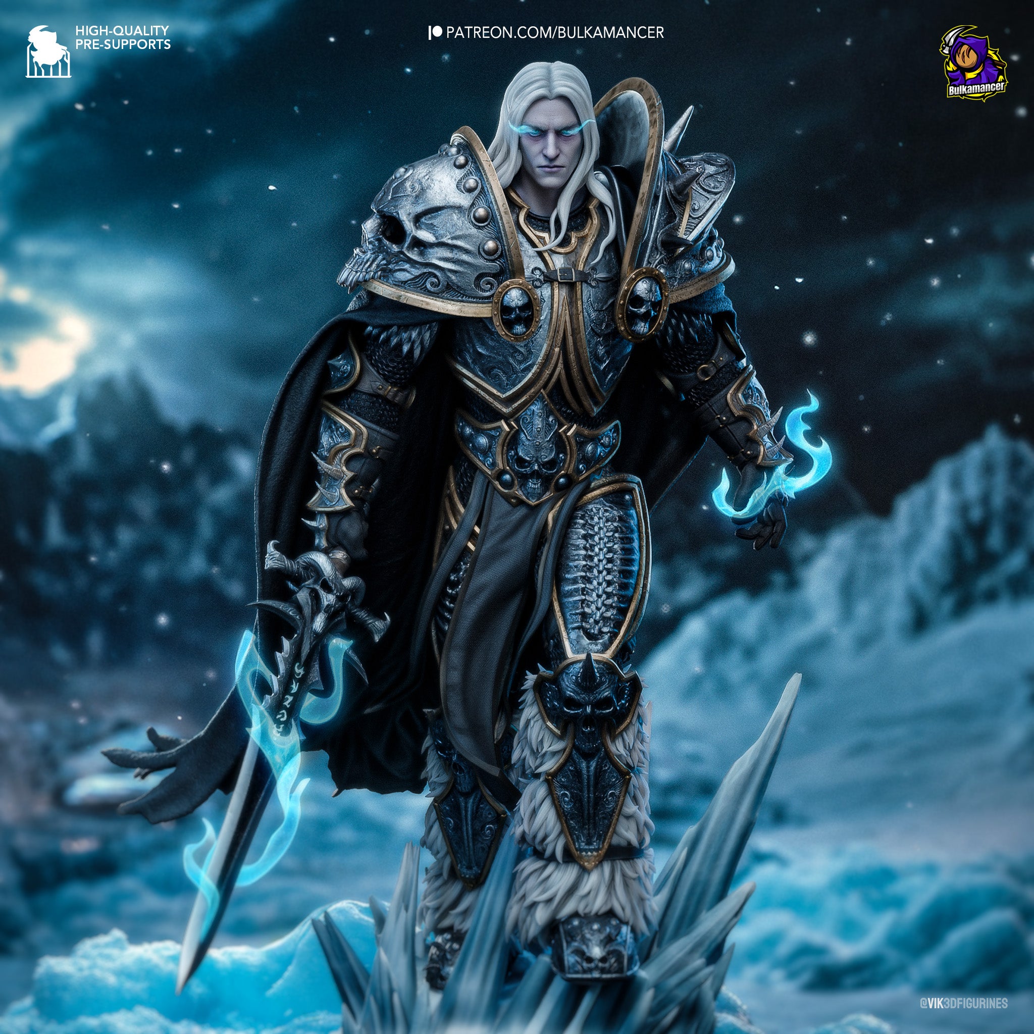 The Lich King | Maximum Detailed 12K 3D printed figure
