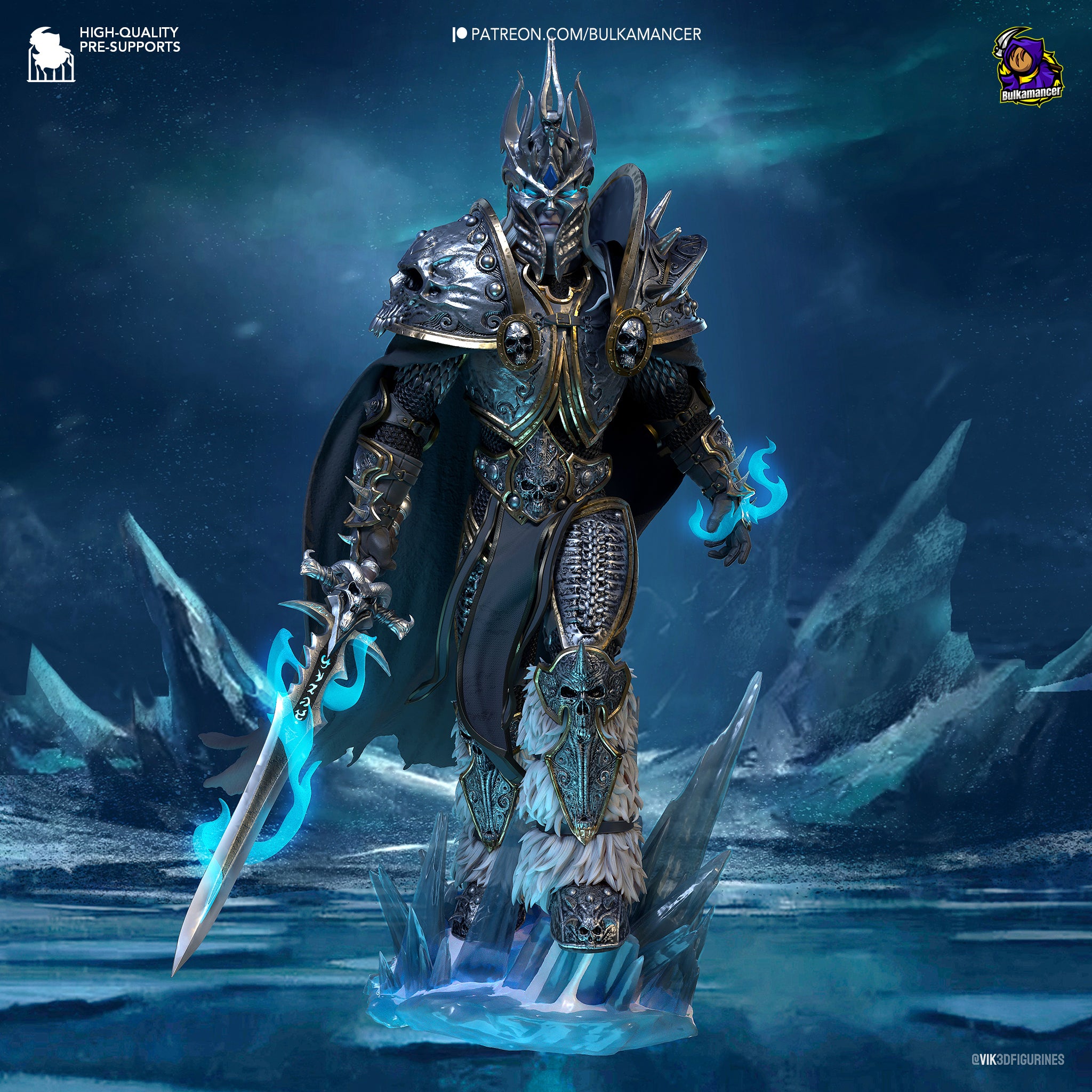 The Lich King | Maximum Detailed 12K 3D printed figure