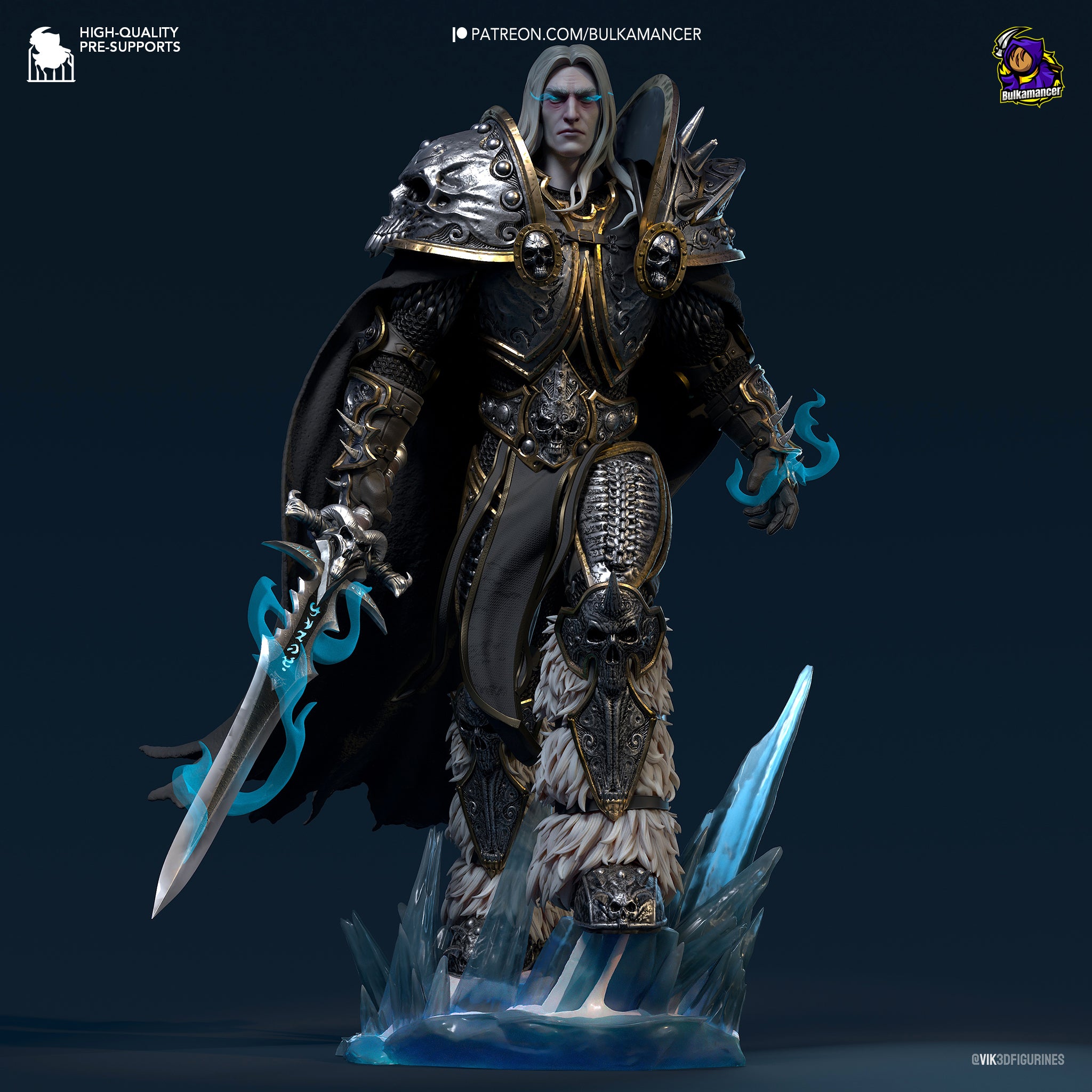 The Lich King | Maximum Detailed 12K 3D printed figure