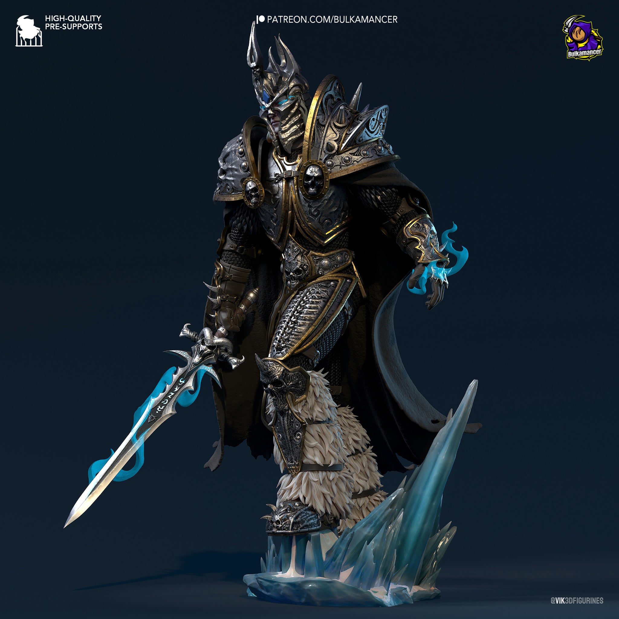 The Lich King | Maximum Detailed 12K 3D printed figure