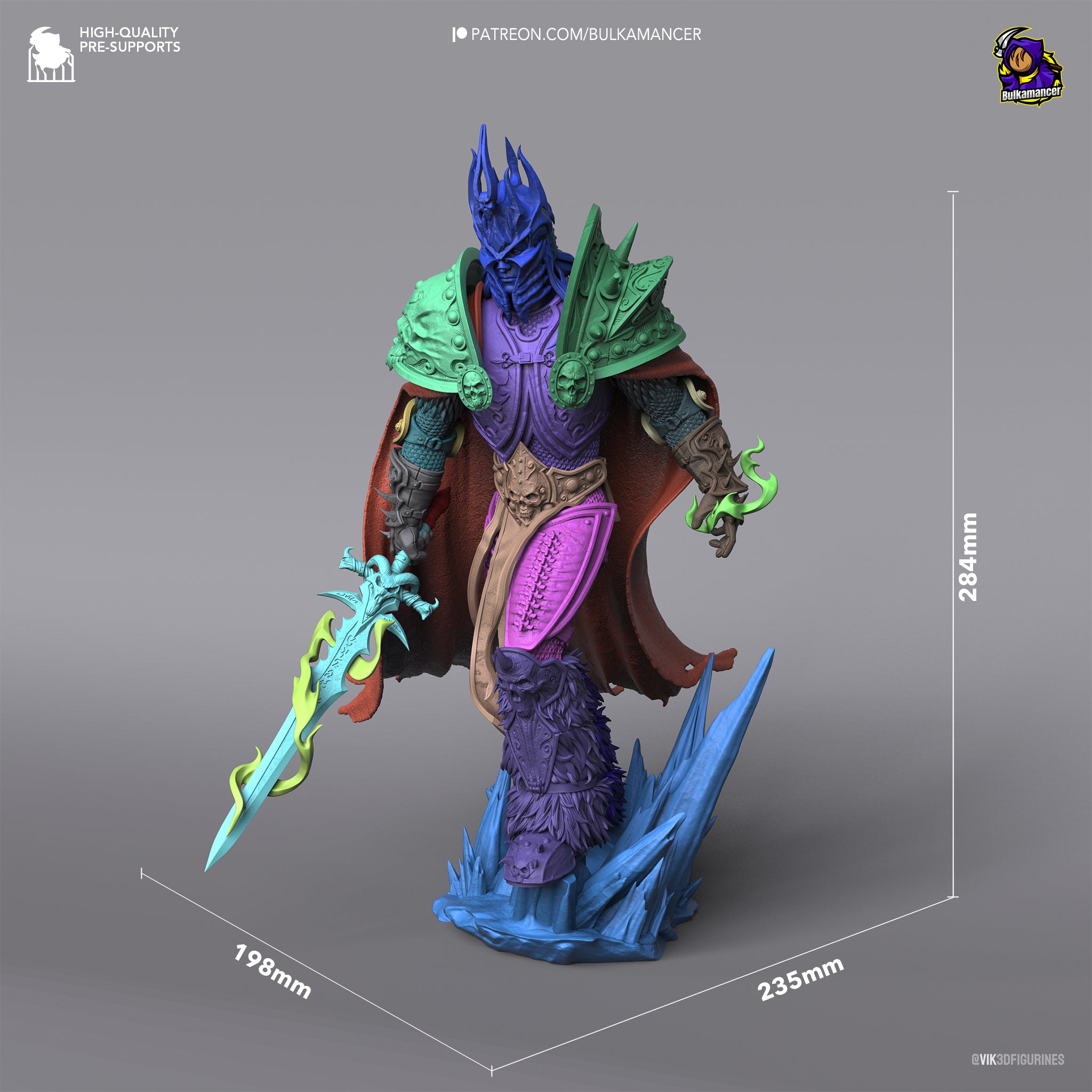The Lich King | Maximum Detailed 12K 3D printed figure