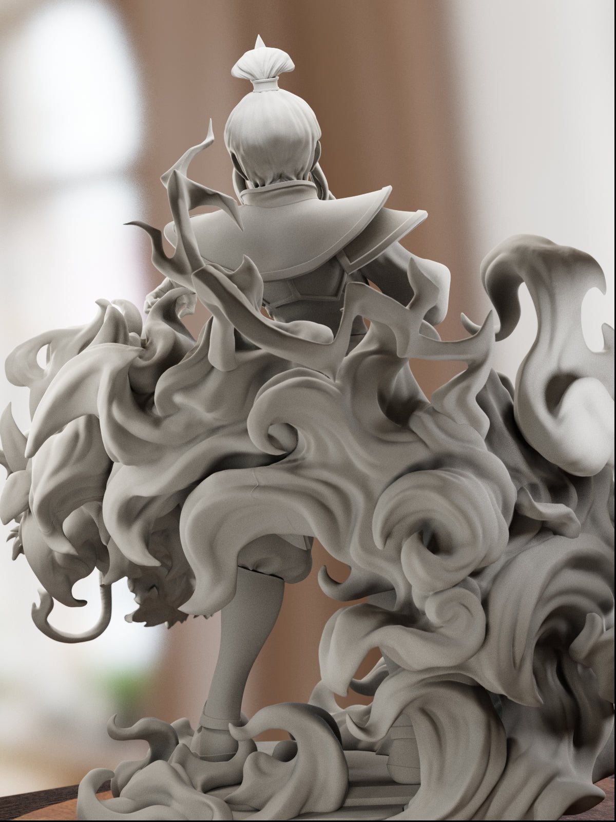 The Blue Flame Princess | Maximum Detailed 12K 3D printed figure