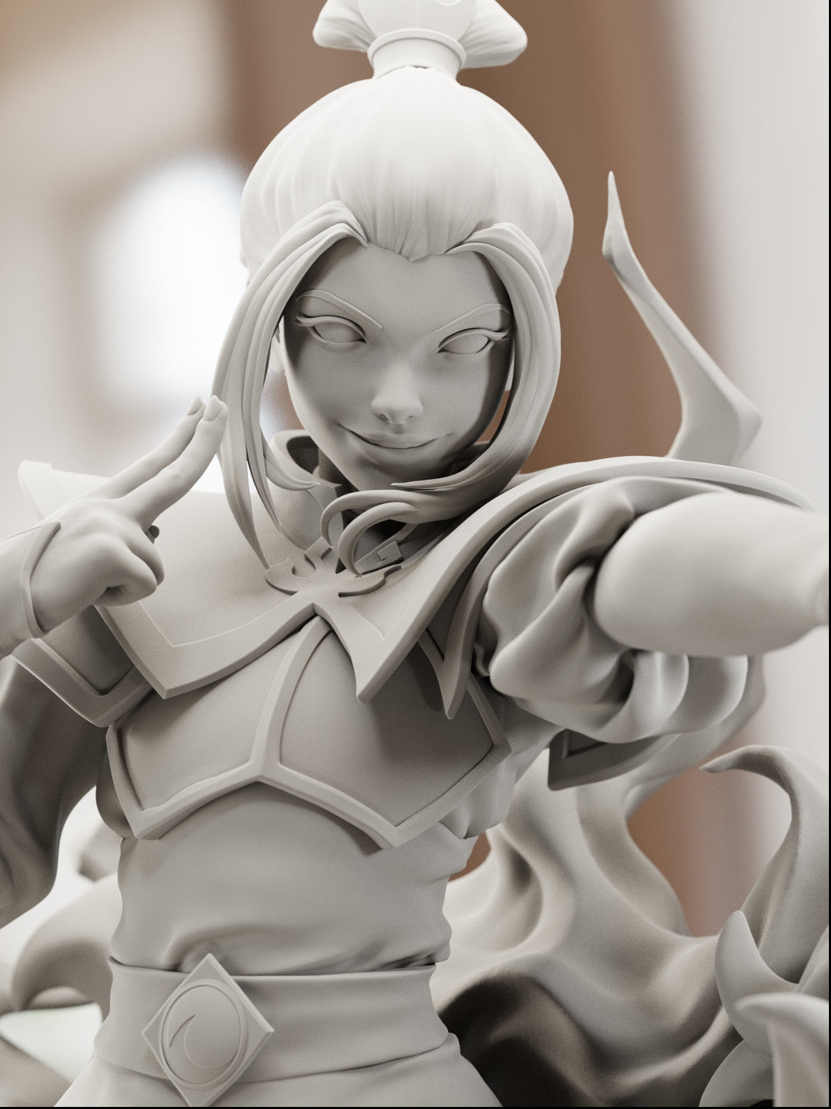 The Blue Flame Princess | Maximum Detailed 12K 3D printed figure