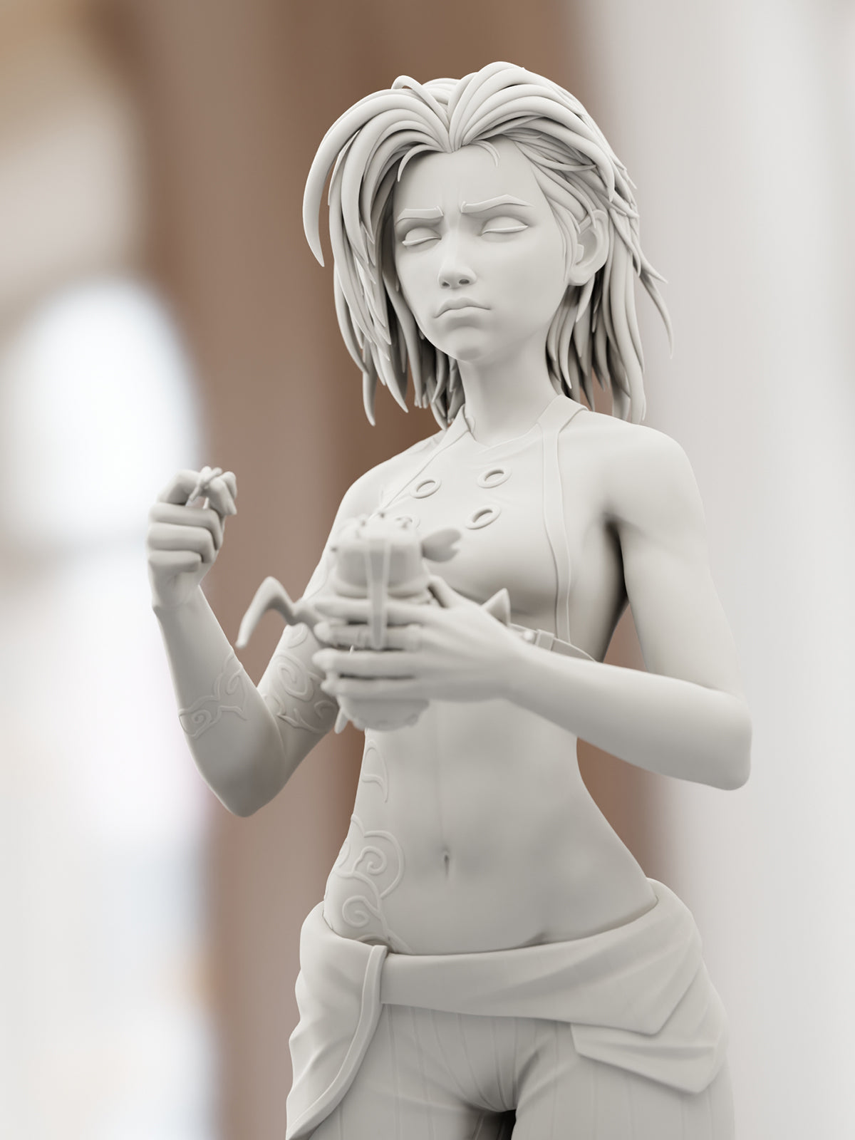 The Broken Sister | Maximum Detailed 12K 3D printed figure