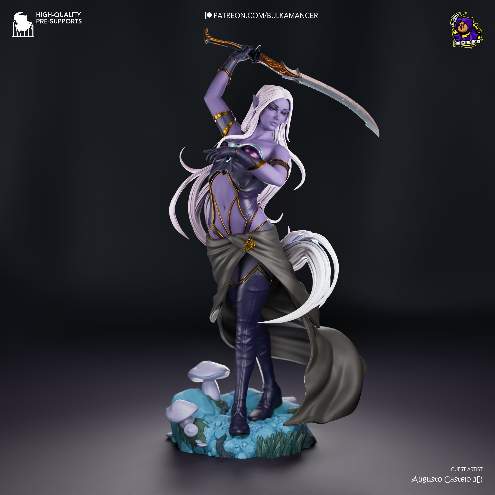 The Moonlit Dancer | Maximum Detailed 12K 3D printed figure