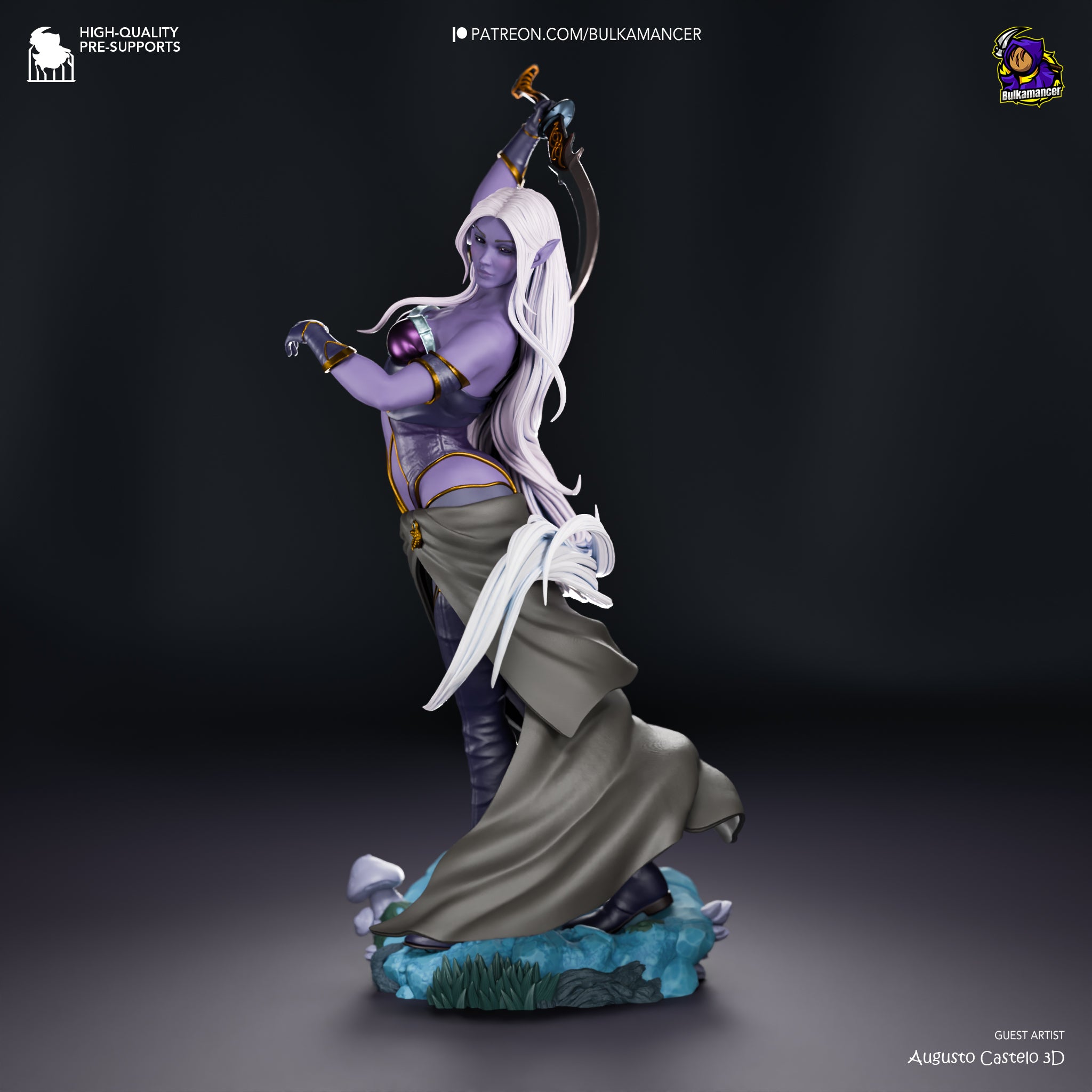 The Moonlit Dancer | Maximum Detailed 12K 3D printed figure