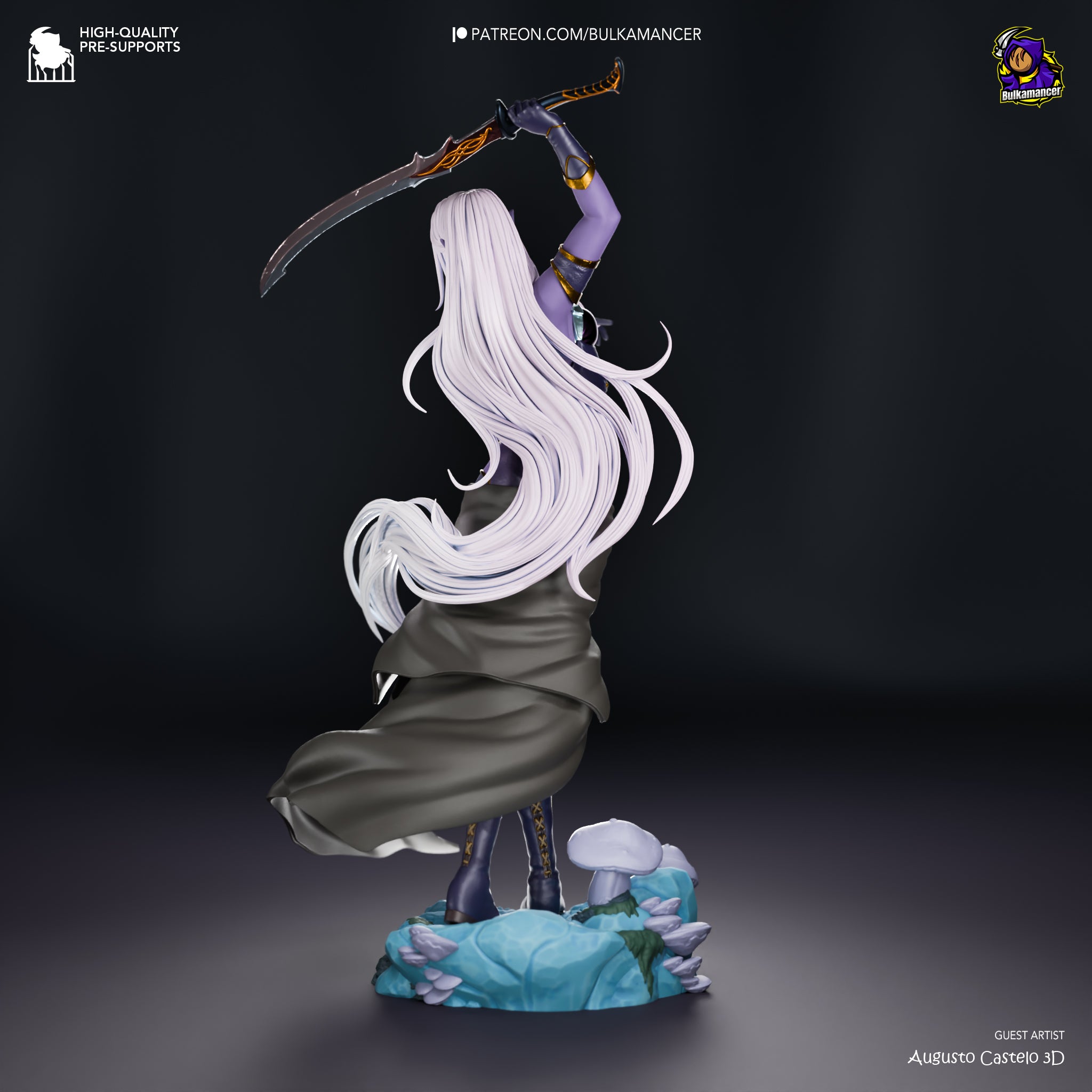 The Moonlit Dancer | Maximum Detailed 12K 3D printed figure