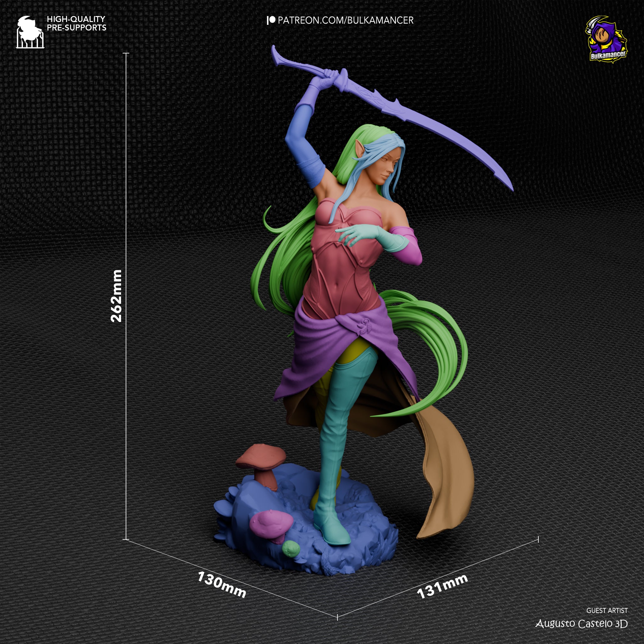 The Moonlit Dancer | Maximum Detailed 12K 3D printed figure
