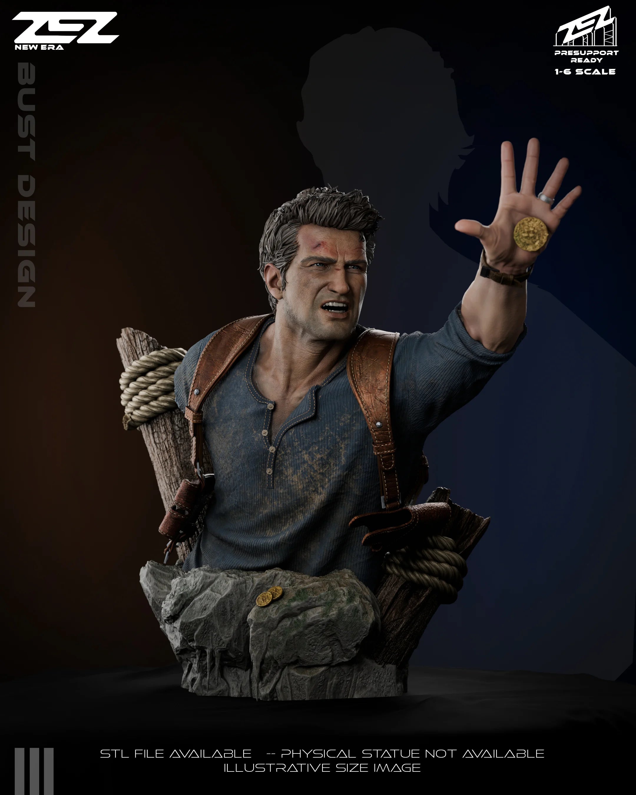 The Treasure Hunter | Maximum Detailed 12K 3D printed figure