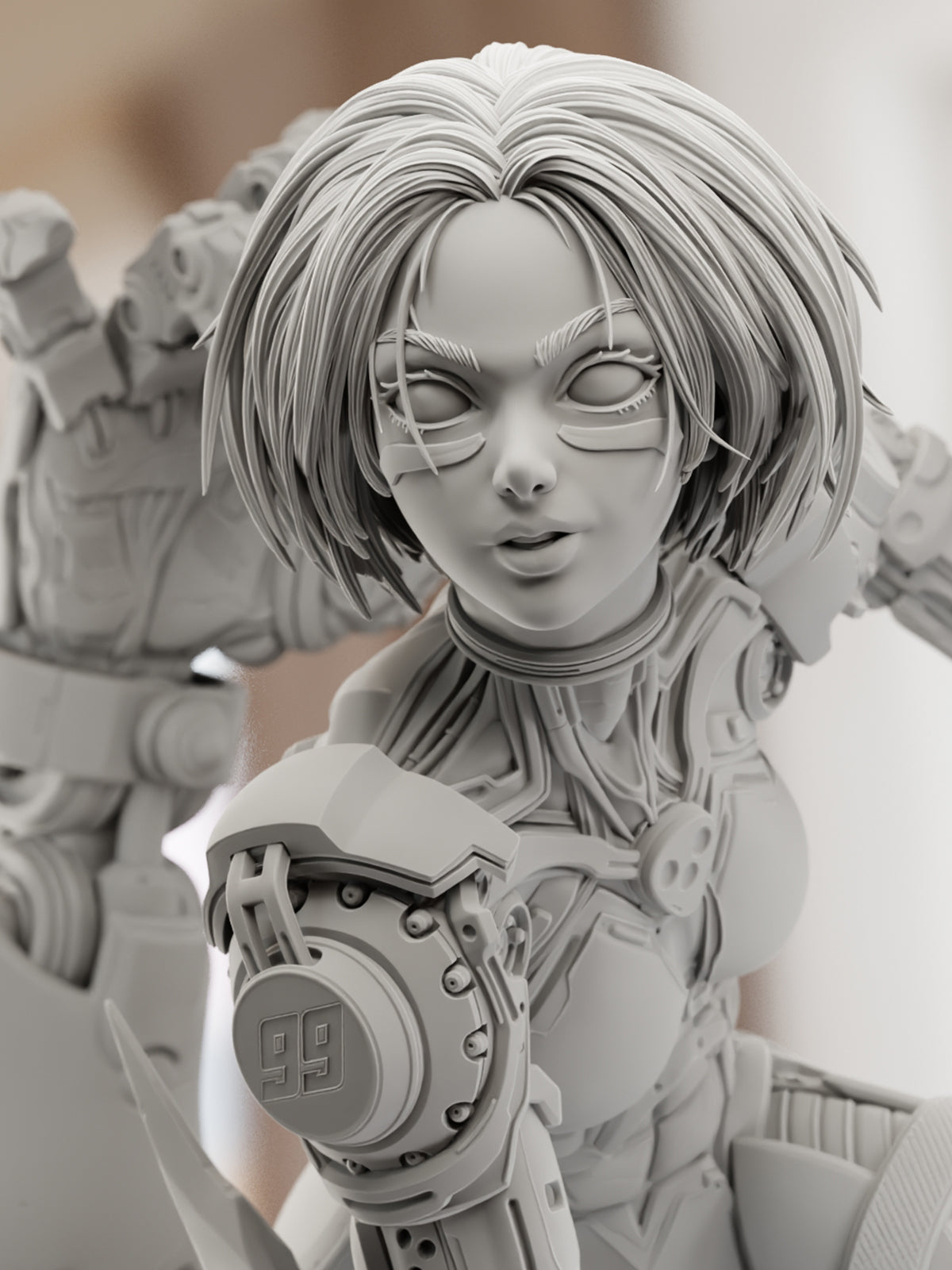 The Battle Angel | Maximum Detailed 12K 3D printed figure