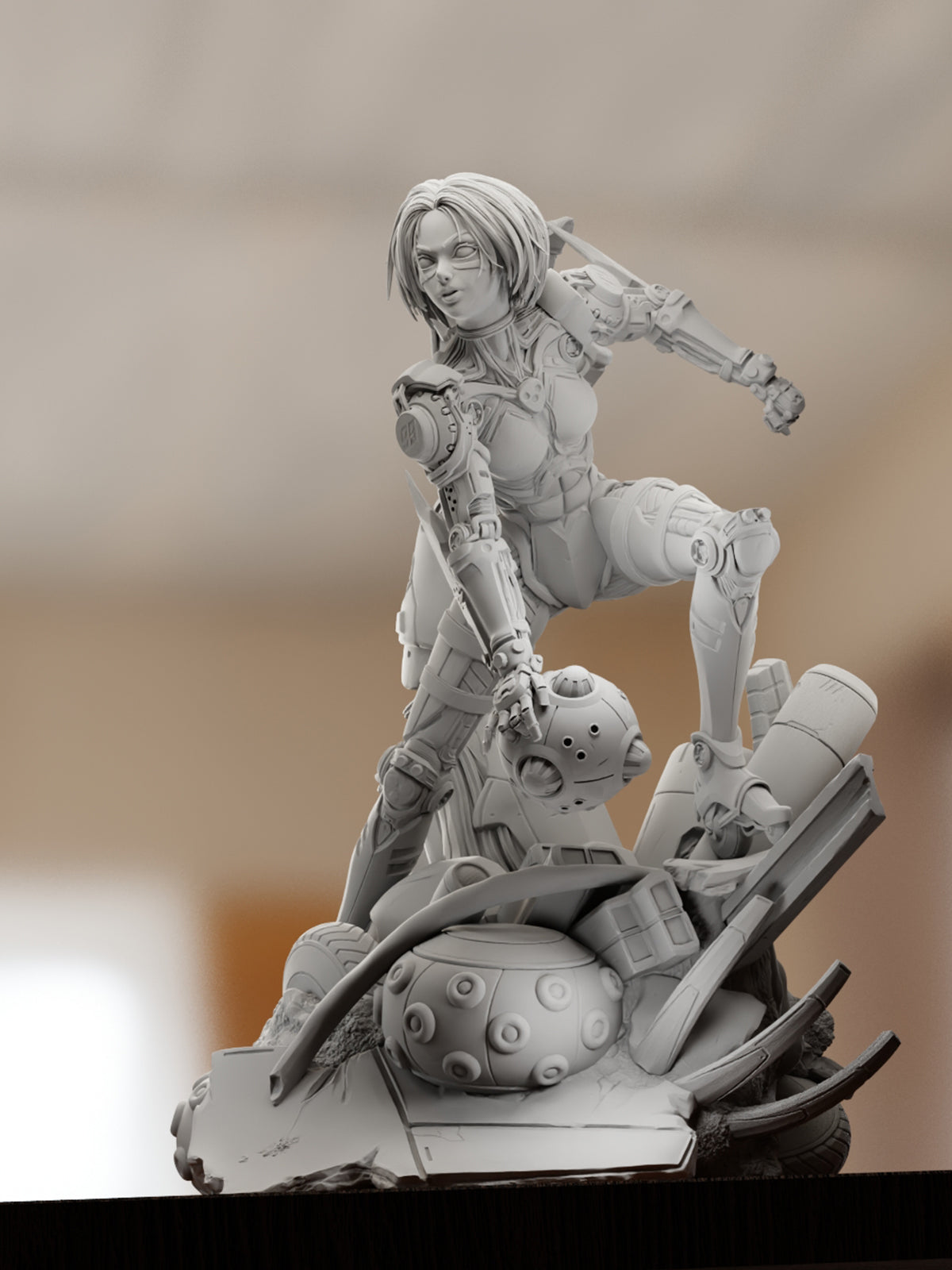 The Battle Angel | Maximum Detailed 12K 3D printed figure