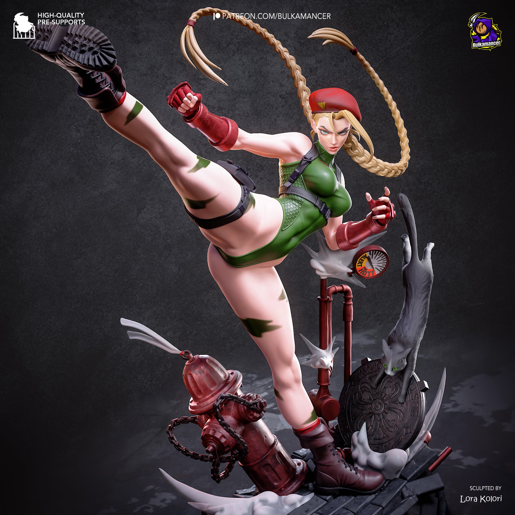 Delta Red Assassin Statue