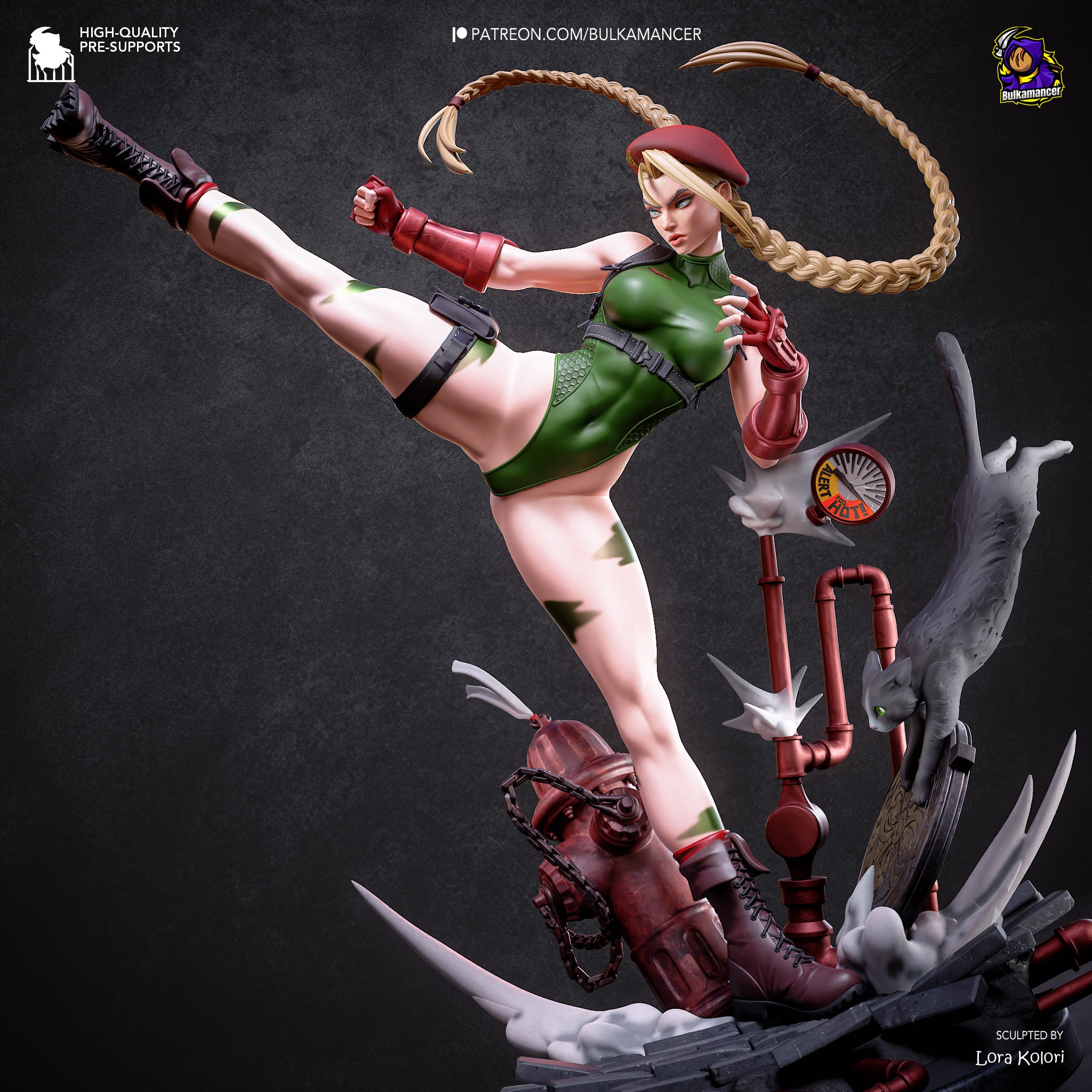 Delta Red Assassin Statue