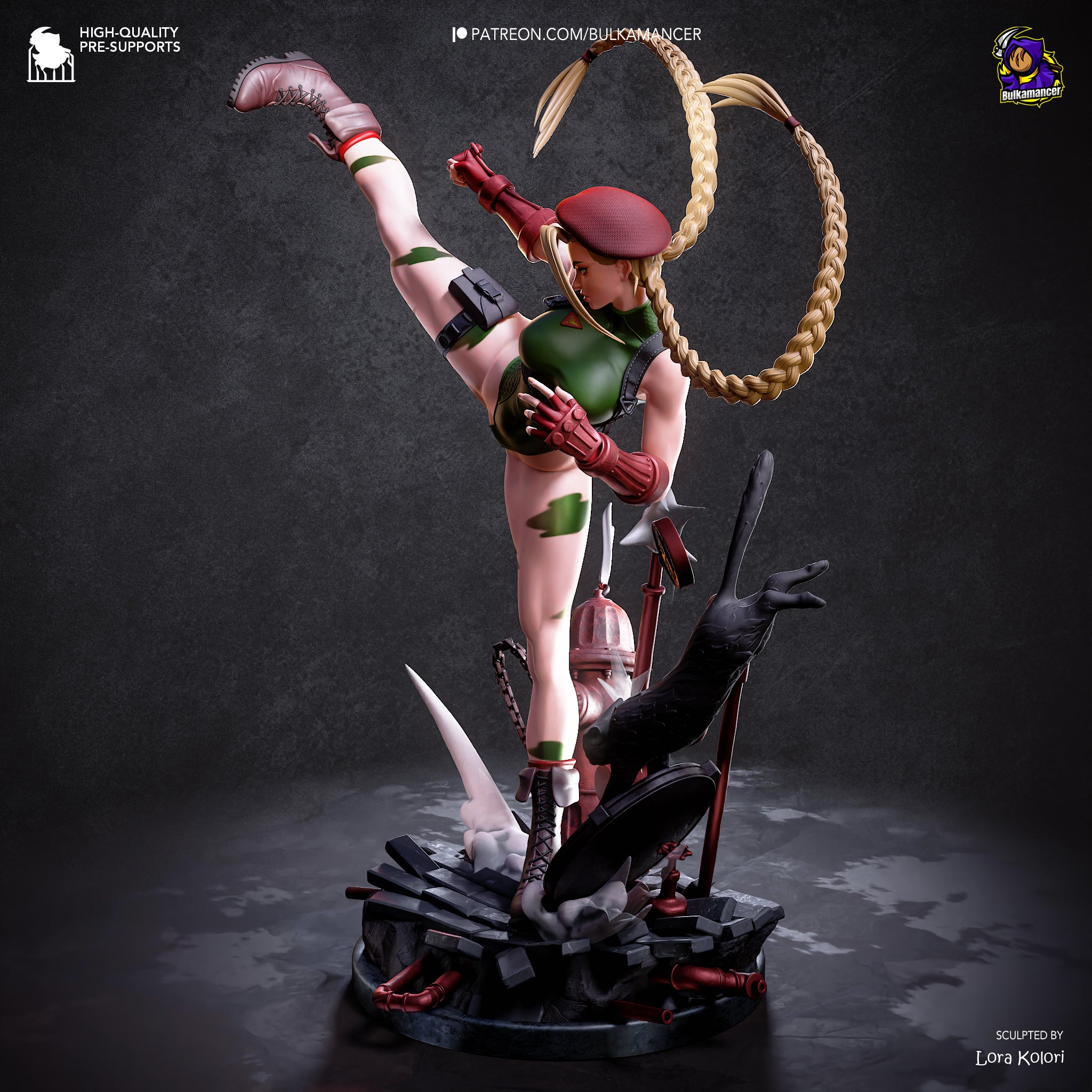 Delta Red Assassin Statue