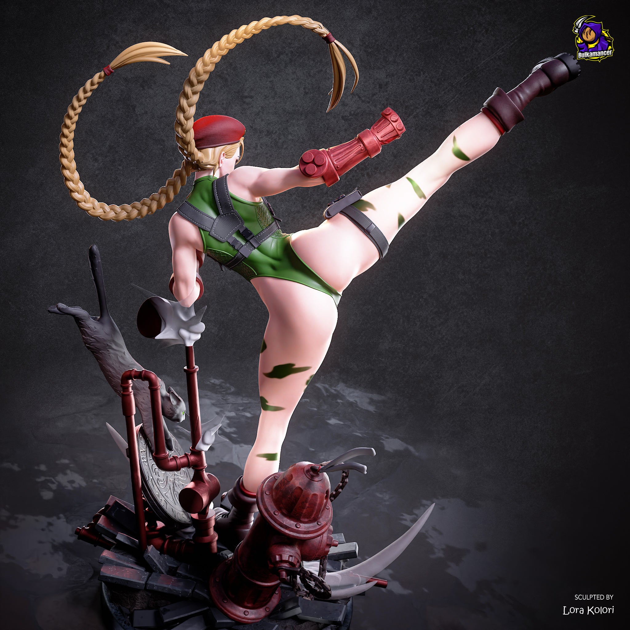 Delta Red Assassin Statue