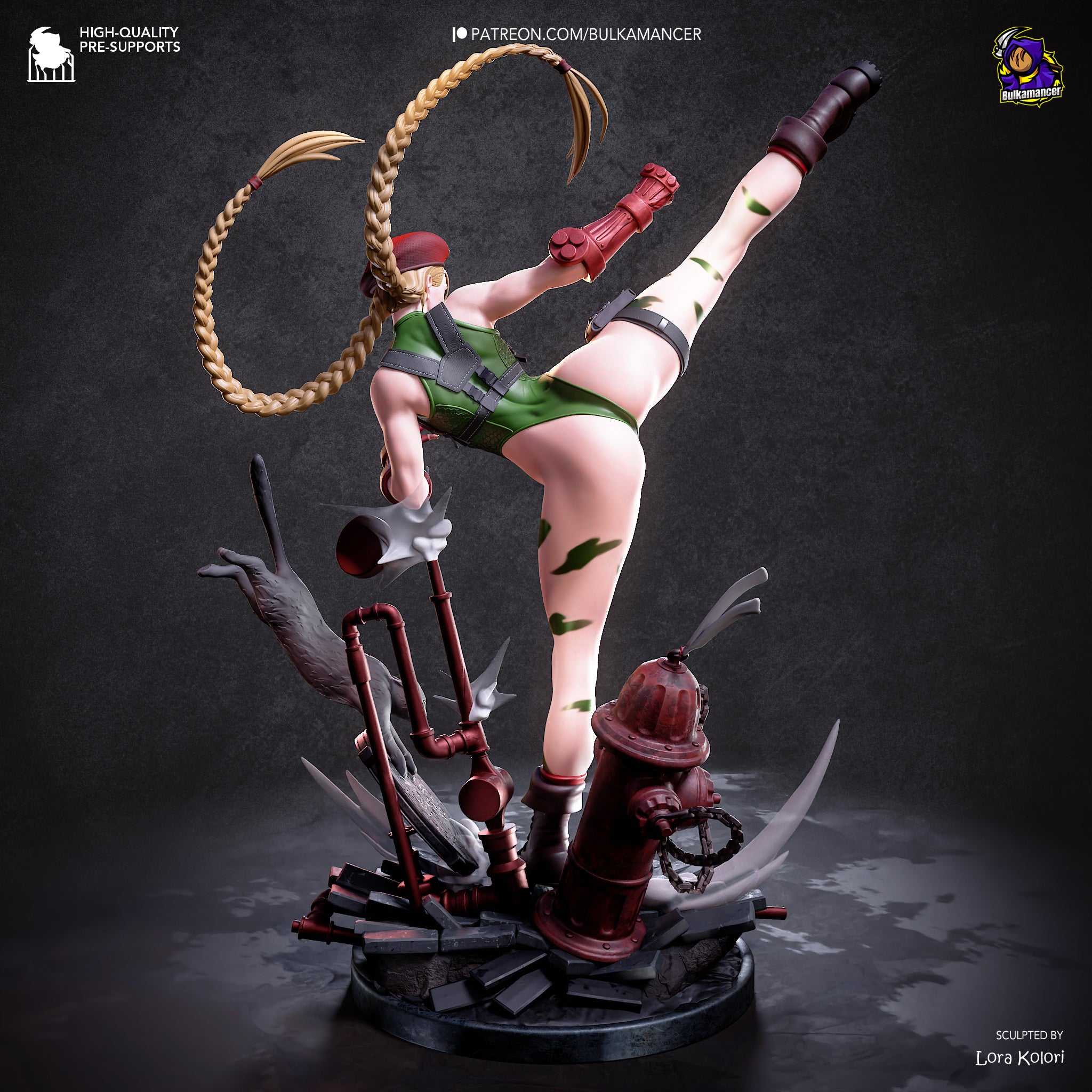 Delta Red Assassin Statue