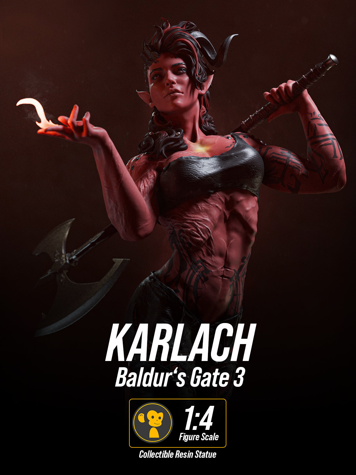 Burning Devil Karlach | Maximum Detailed 12K 3D printed figure