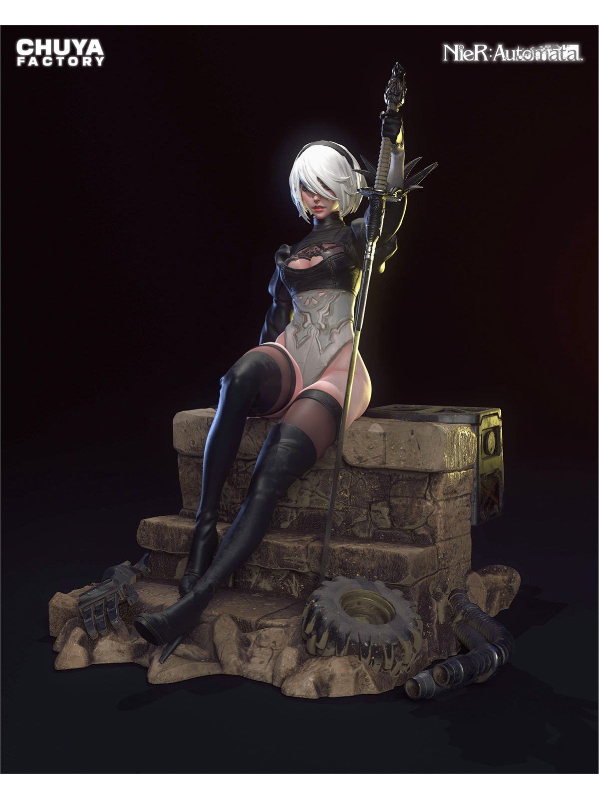 The Blind Android | Maximum Detailed 12K 3D printed figure