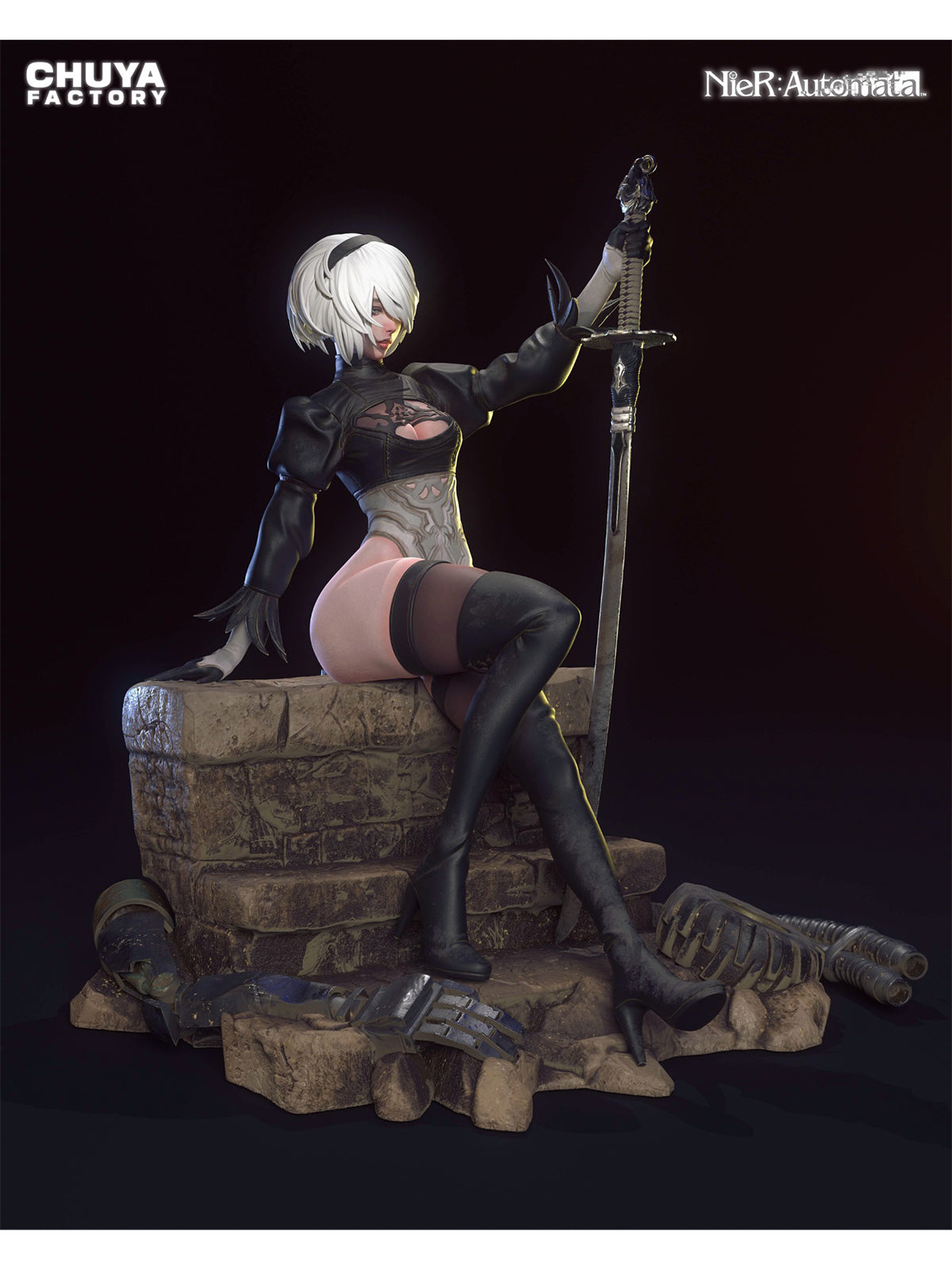 The Blind Android | Maximum Detailed 12K 3D printed figure