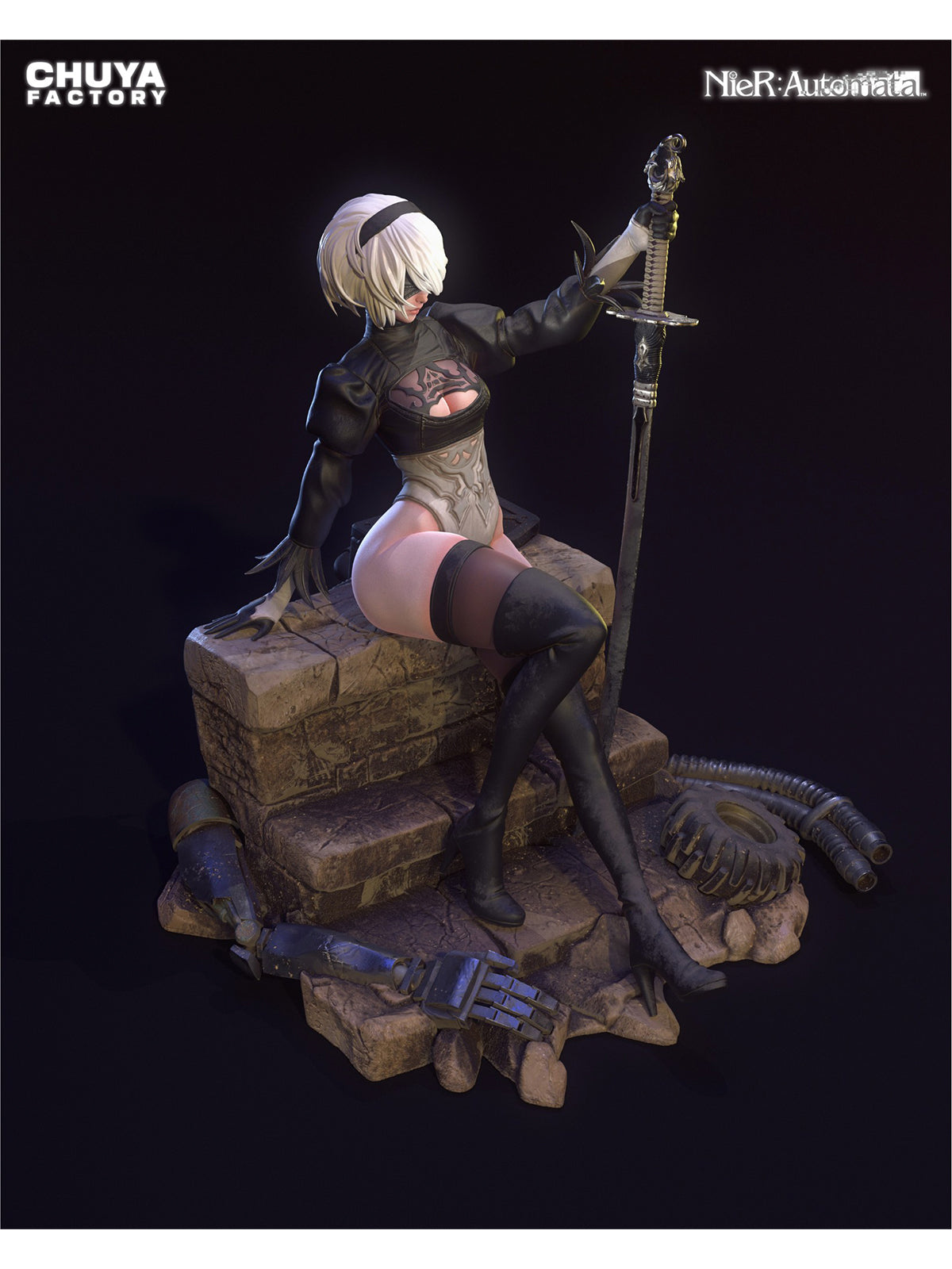 The Blind Android | Maximum Detailed 12K 3D printed figure