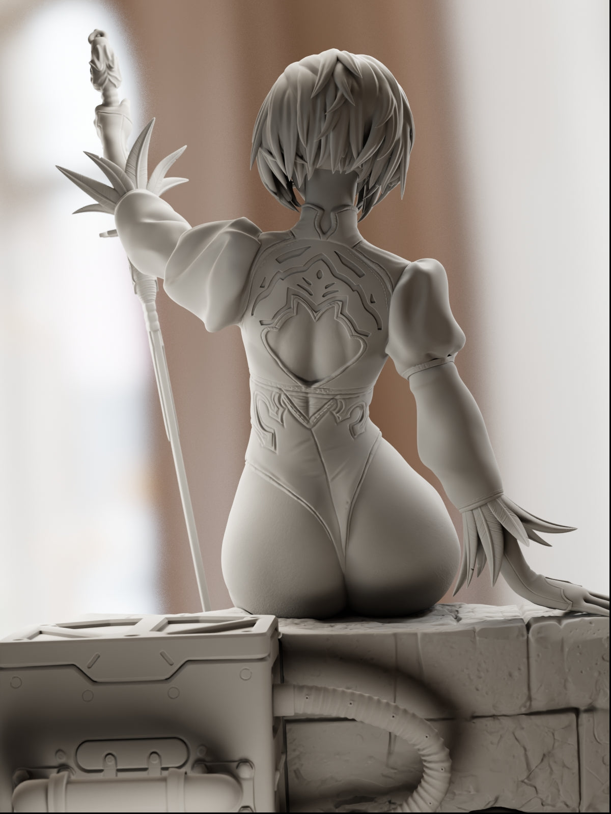 The Blind Android | Maximum Detailed 12K 3D printed figure