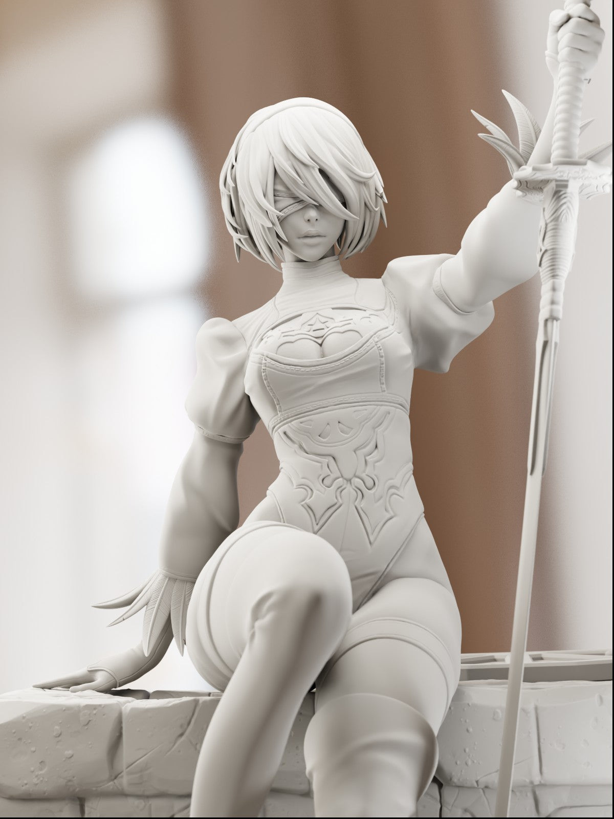 The Blind Android | Maximum Detailed 12K 3D printed figure