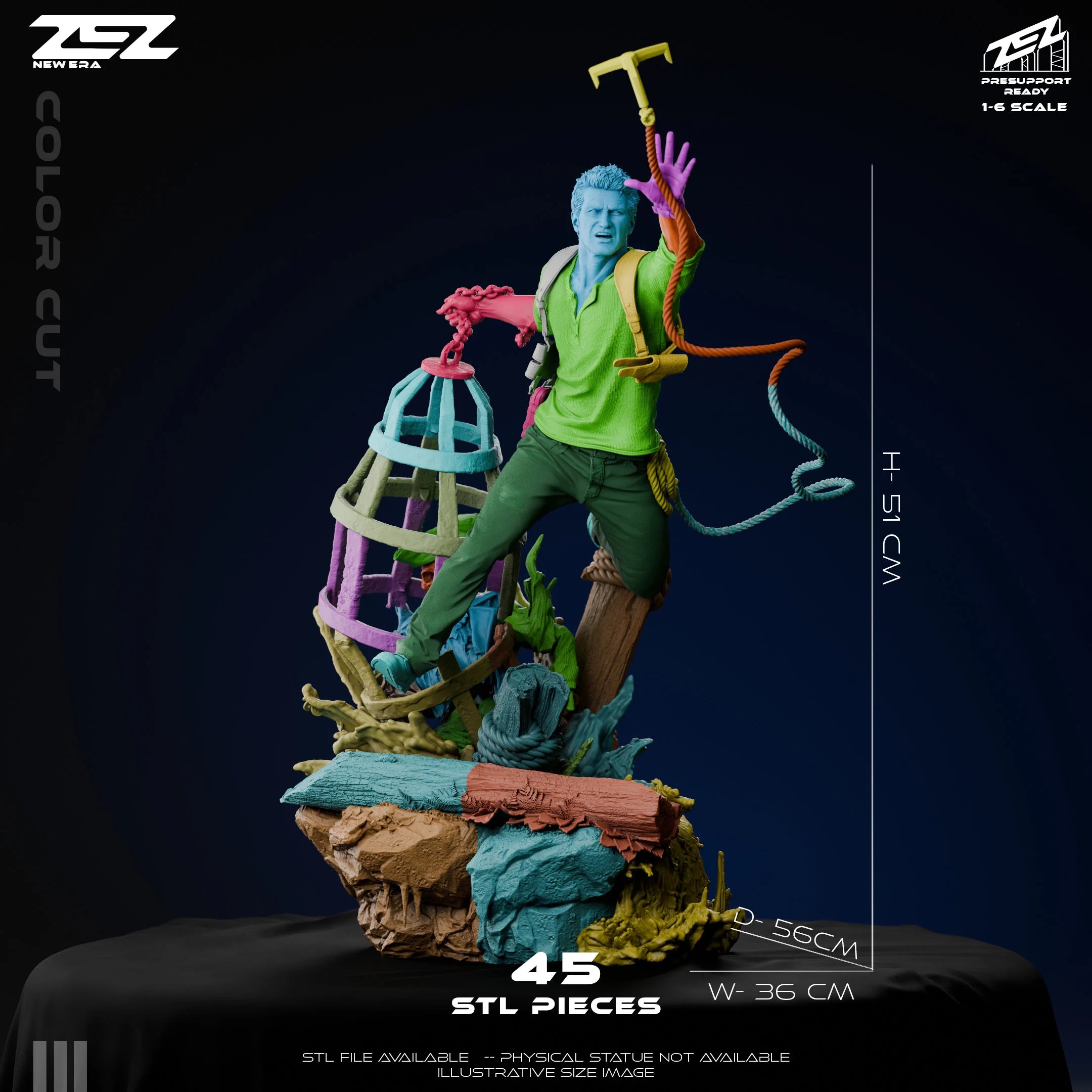 The Treasure Hunter | Maximum Detailed 12K 3D printed figure