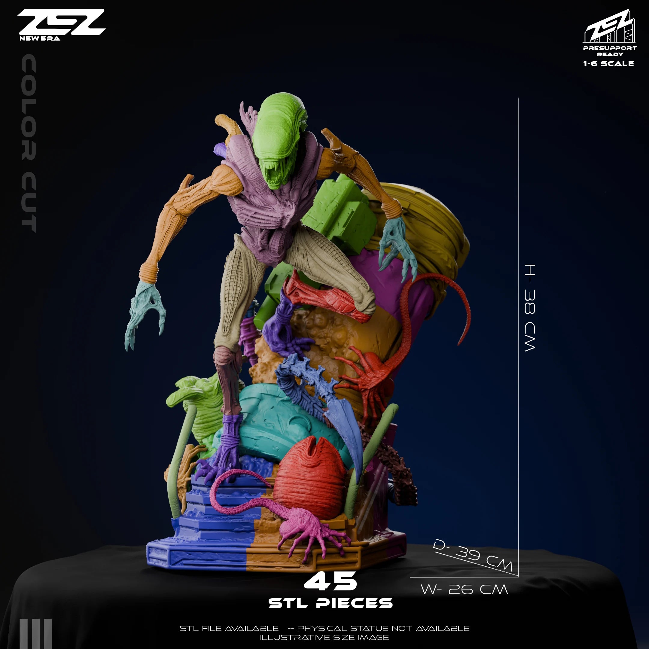 The Alien | Maximum Detailed 12K 3D printed figure