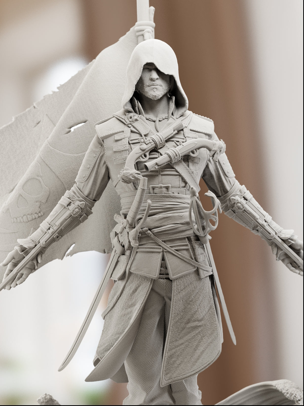 The Pirate Assassin | Maximum Detailed 12K 3D printed figure