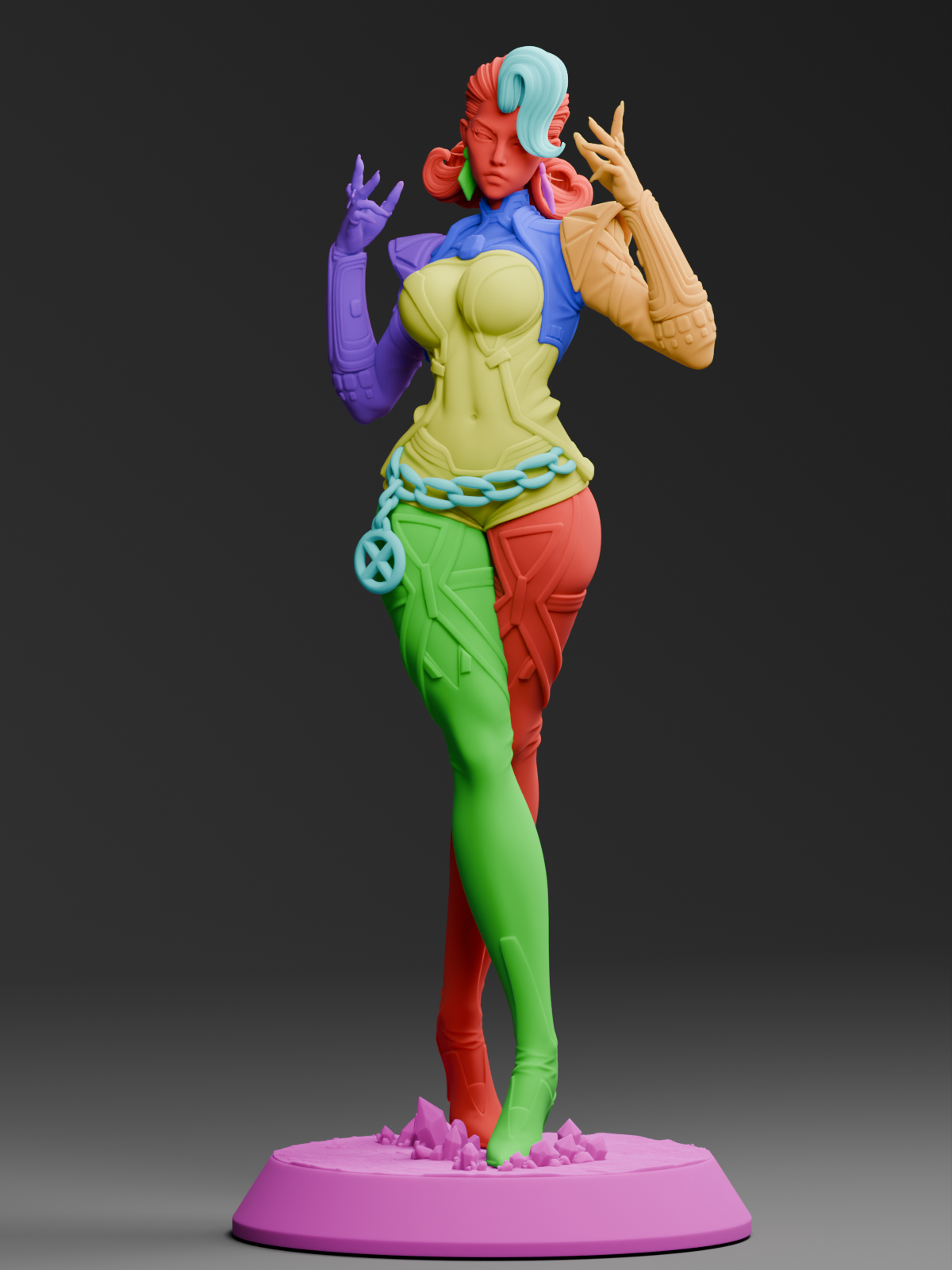 The Diamond Queen | Maximum Detailed 12K 3D printed figure