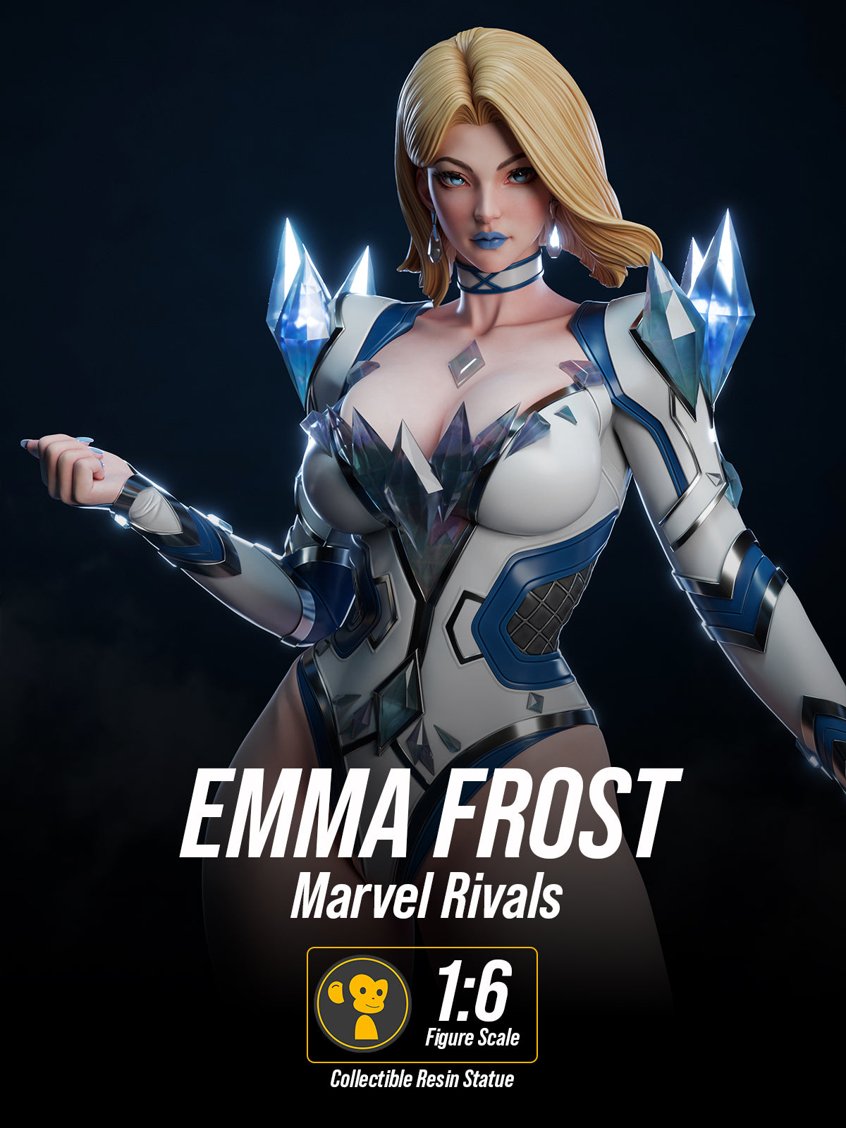 The White Queen | Maximum Detailed 12K 3D printed figure