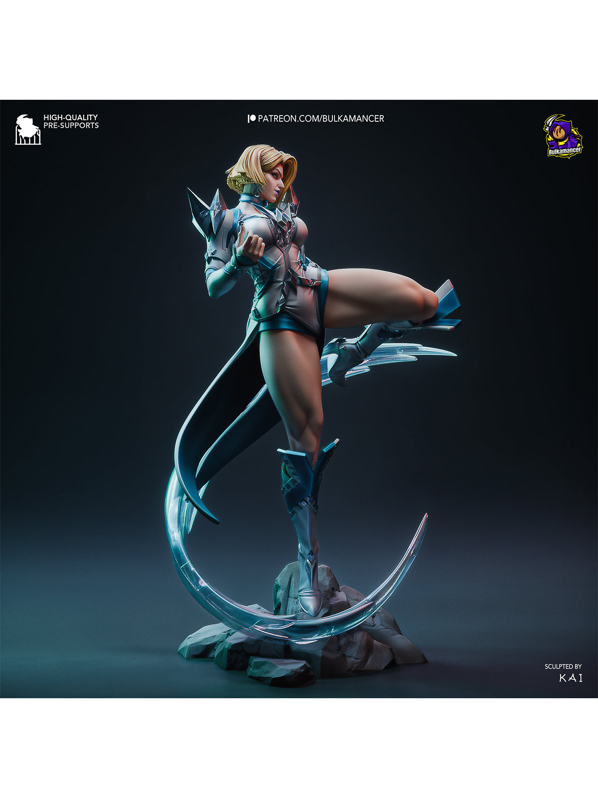 The White Queen | Maximum Detailed 12K 3D printed figure