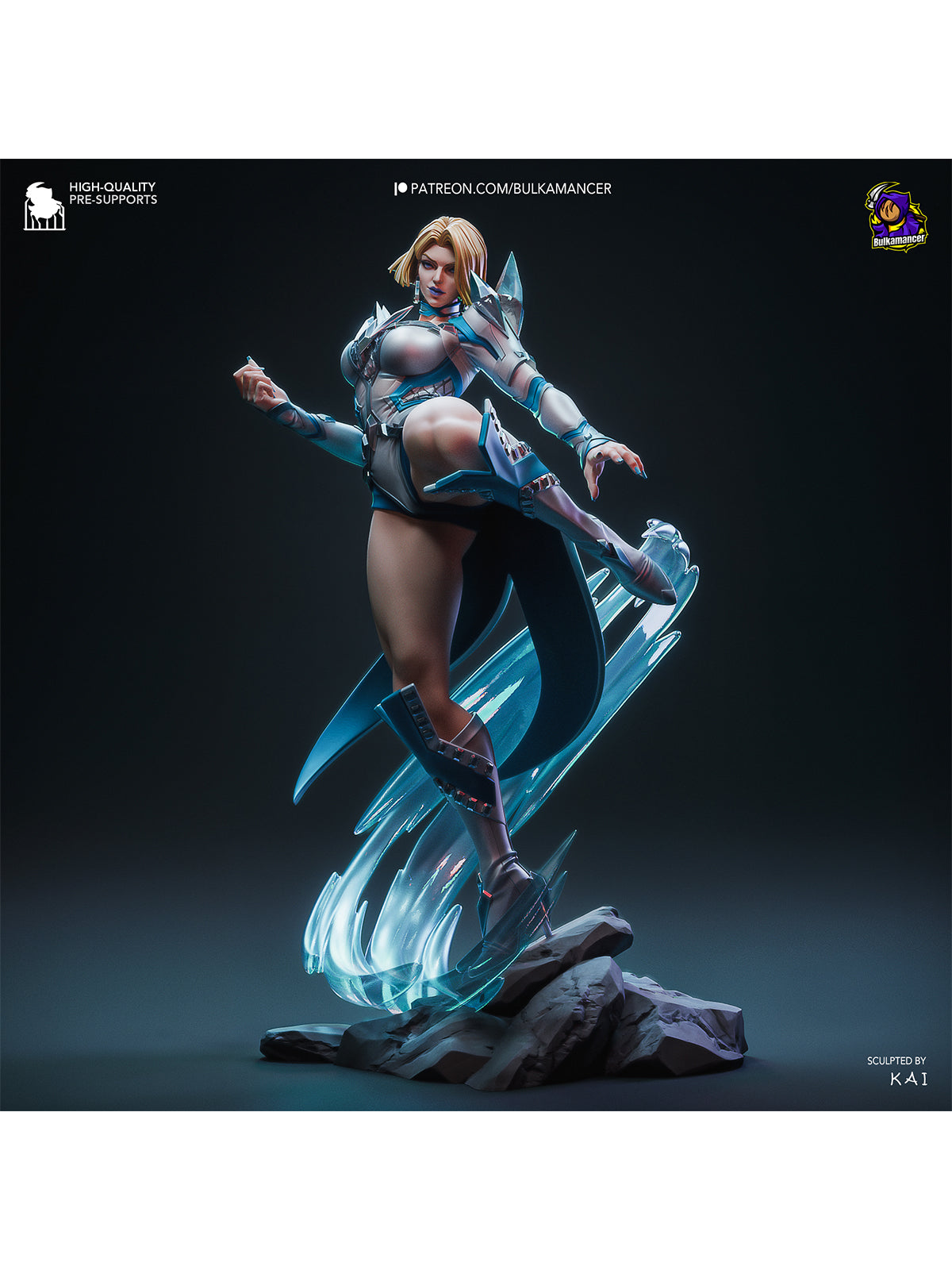 The White Queen | Maximum Detailed 12K 3D printed figure