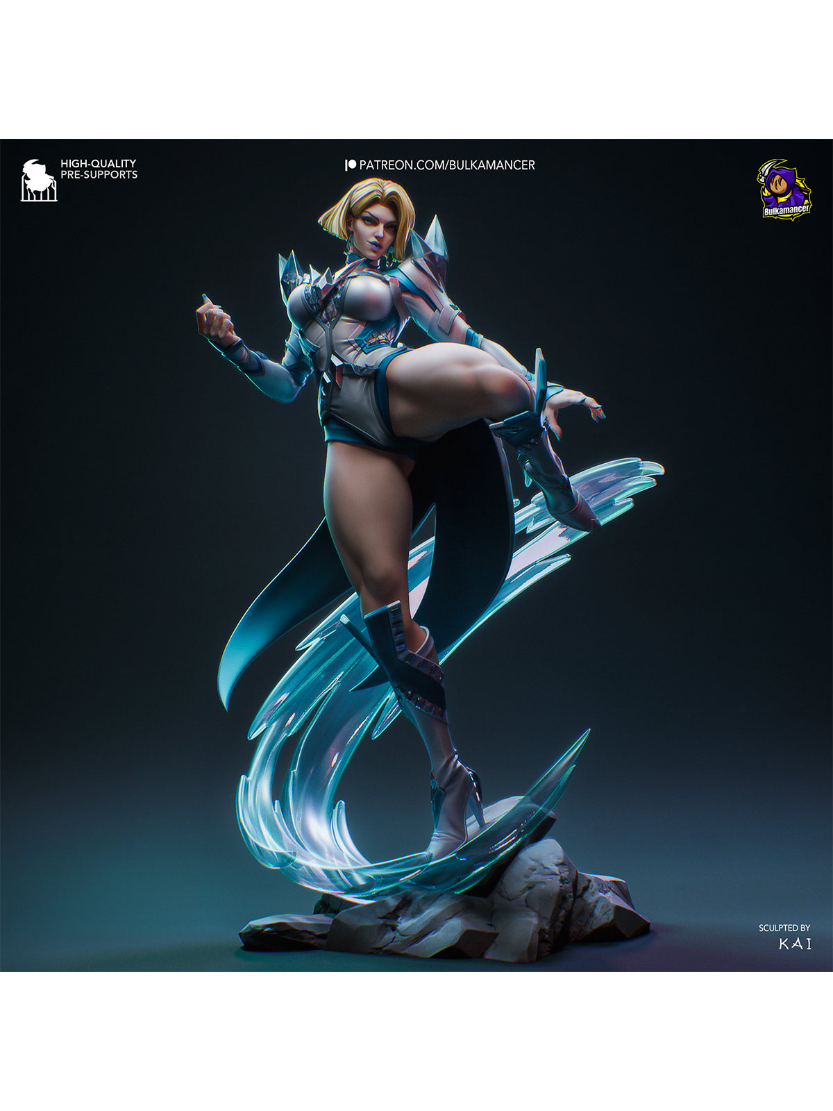 The White Queen | Maximum Detailed 12K 3D printed figure