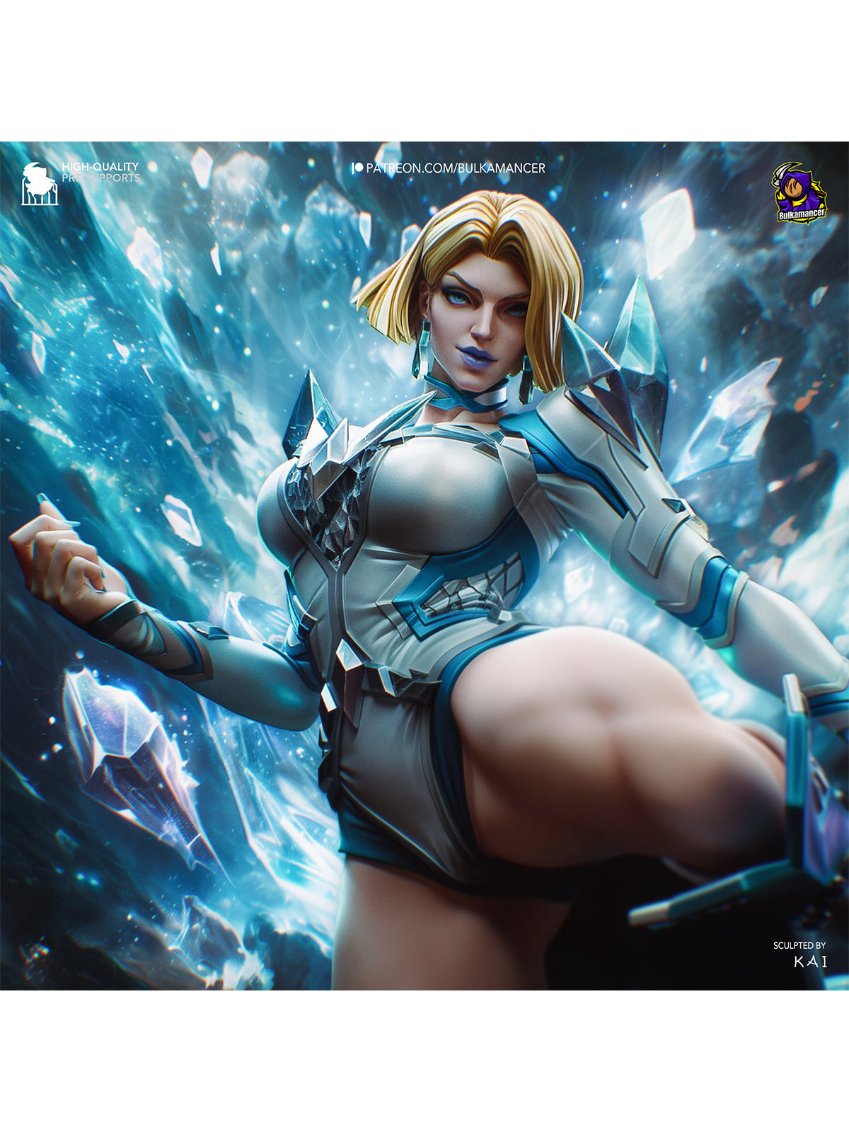 The White Queen | Maximum Detailed 12K 3D printed figure