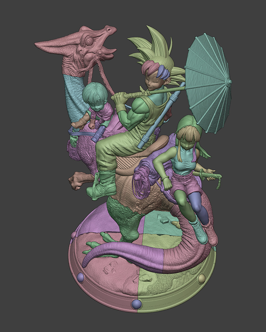 Goku Family Statue